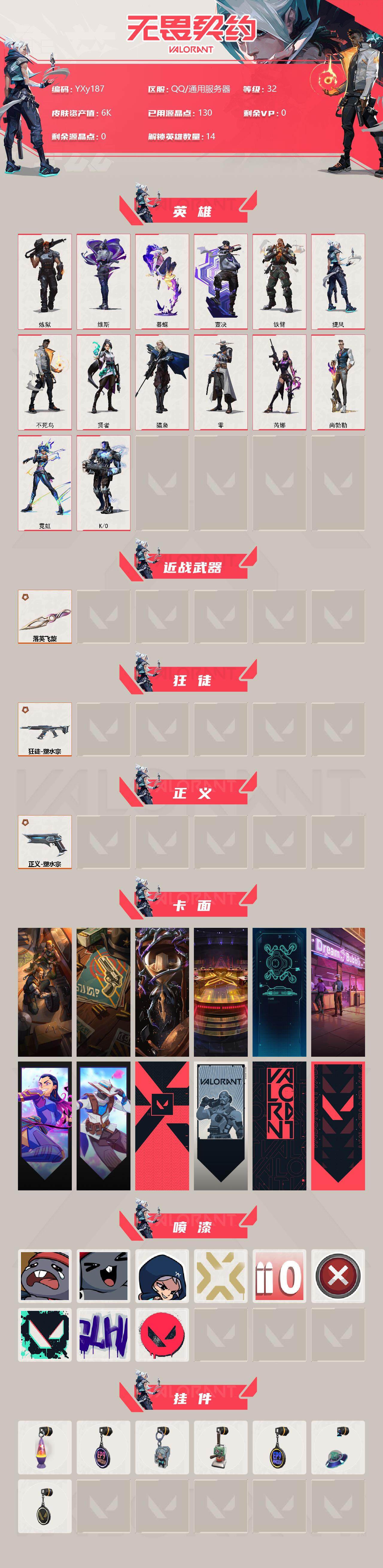 WWQYXS310163无畏契约账号详情图2 WWQYXS310163无畏契约账号详情图2