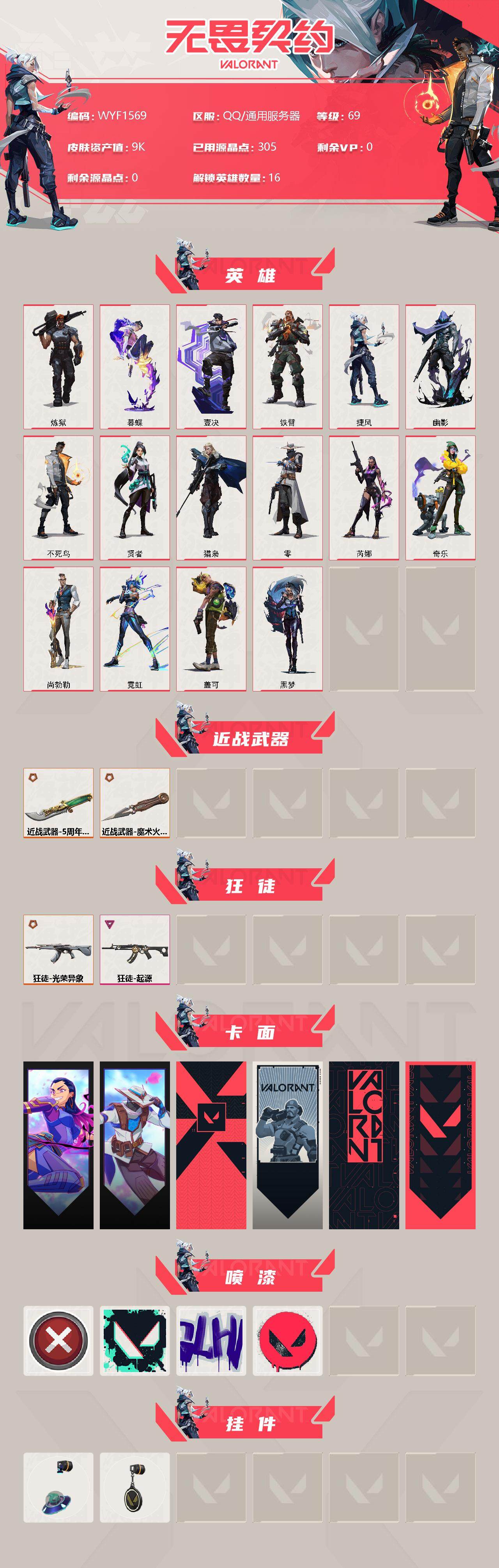 WWQEY310580无畏契约账号详情图2 WWQEY310580无畏契约账号详情图2