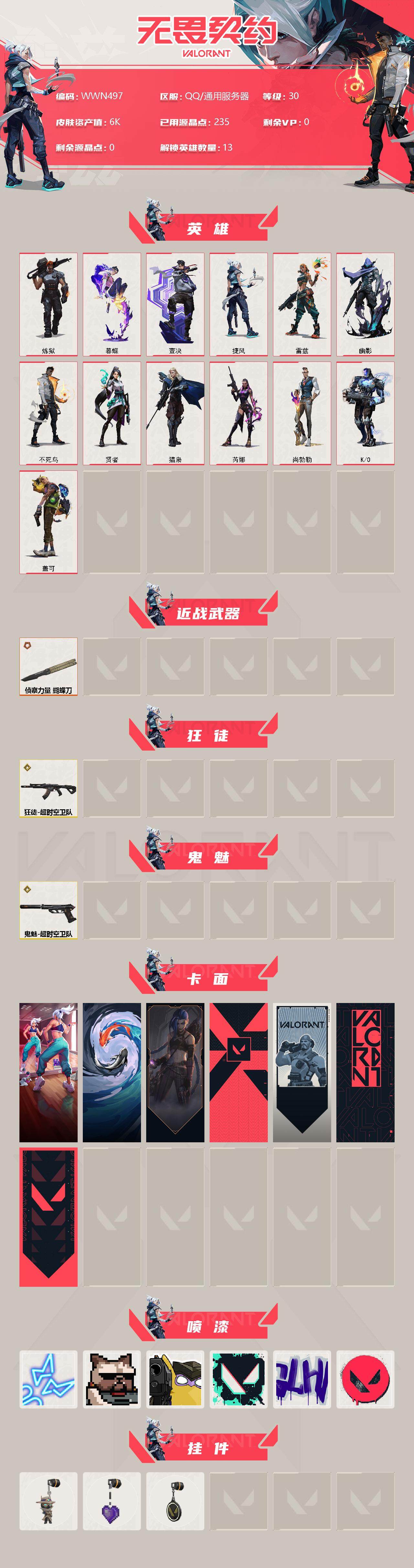 WWQEY310716无畏契约账号详情图2 WWQEY310716无畏契约账号详情图2