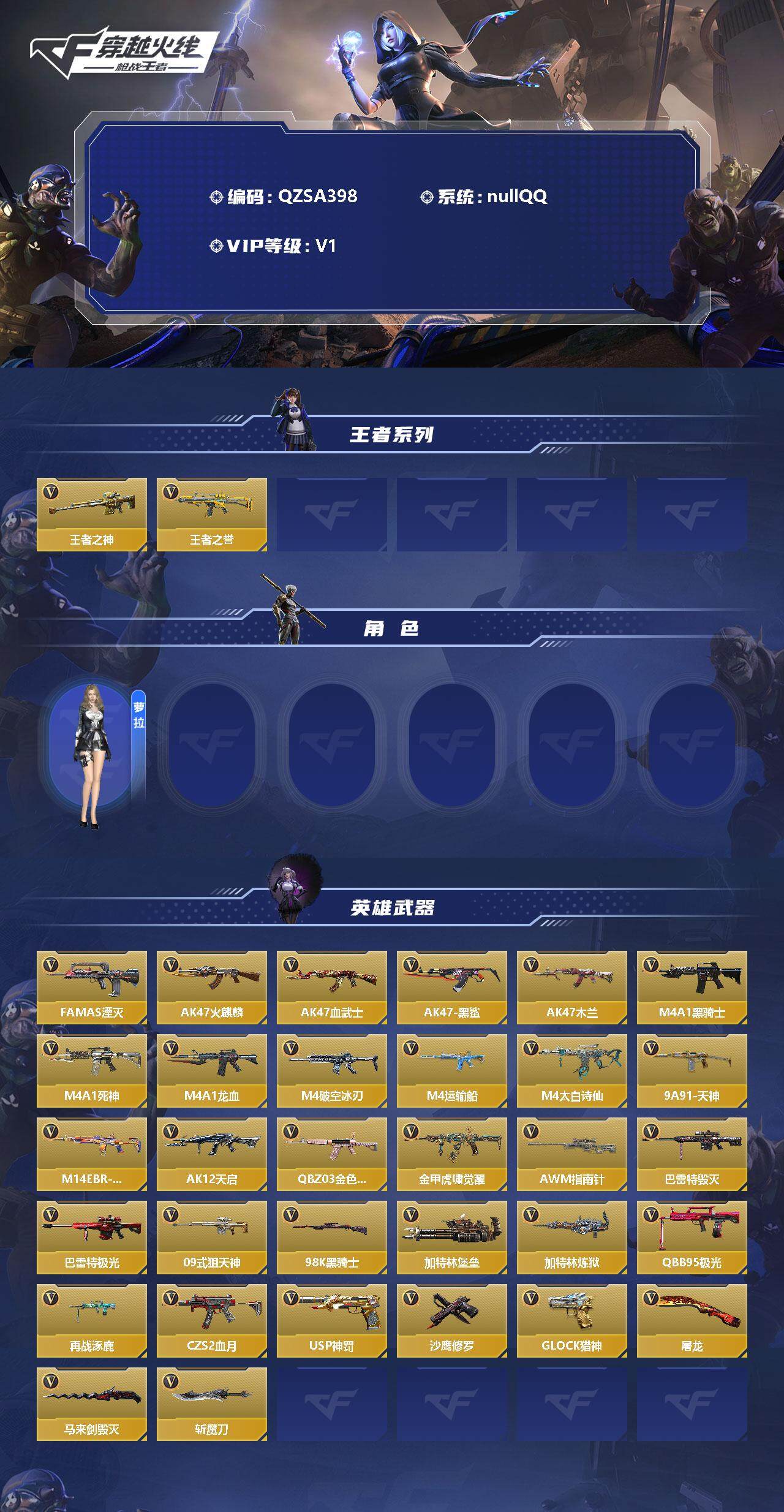 CFMEY345229枪战王者账号详情图2