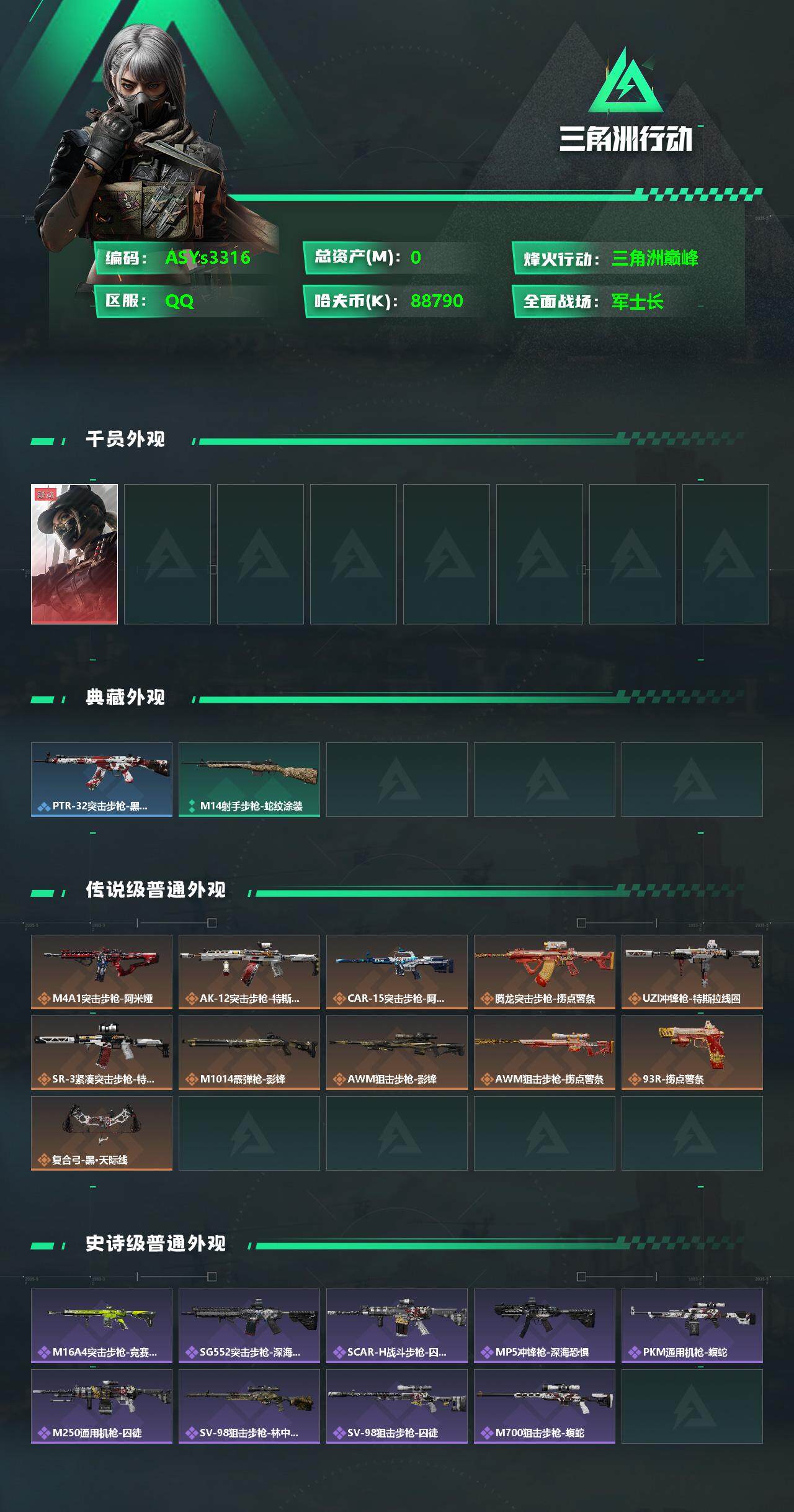 SJZYXS325414三角洲行动账号详情图2 SJZYXS325414三角洲行动账号详情图2