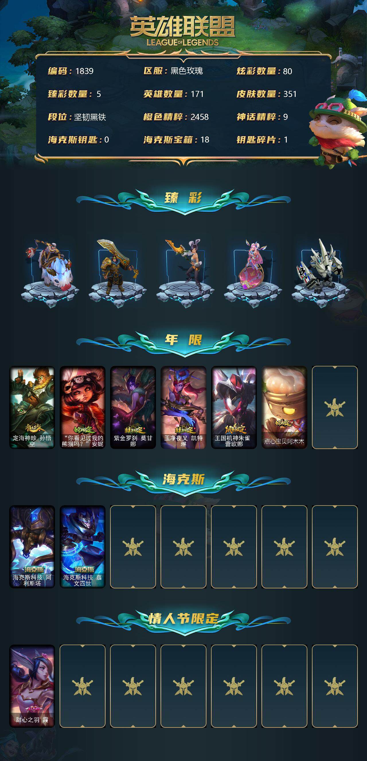 LOLCMW311598英雄联盟账号详情图2