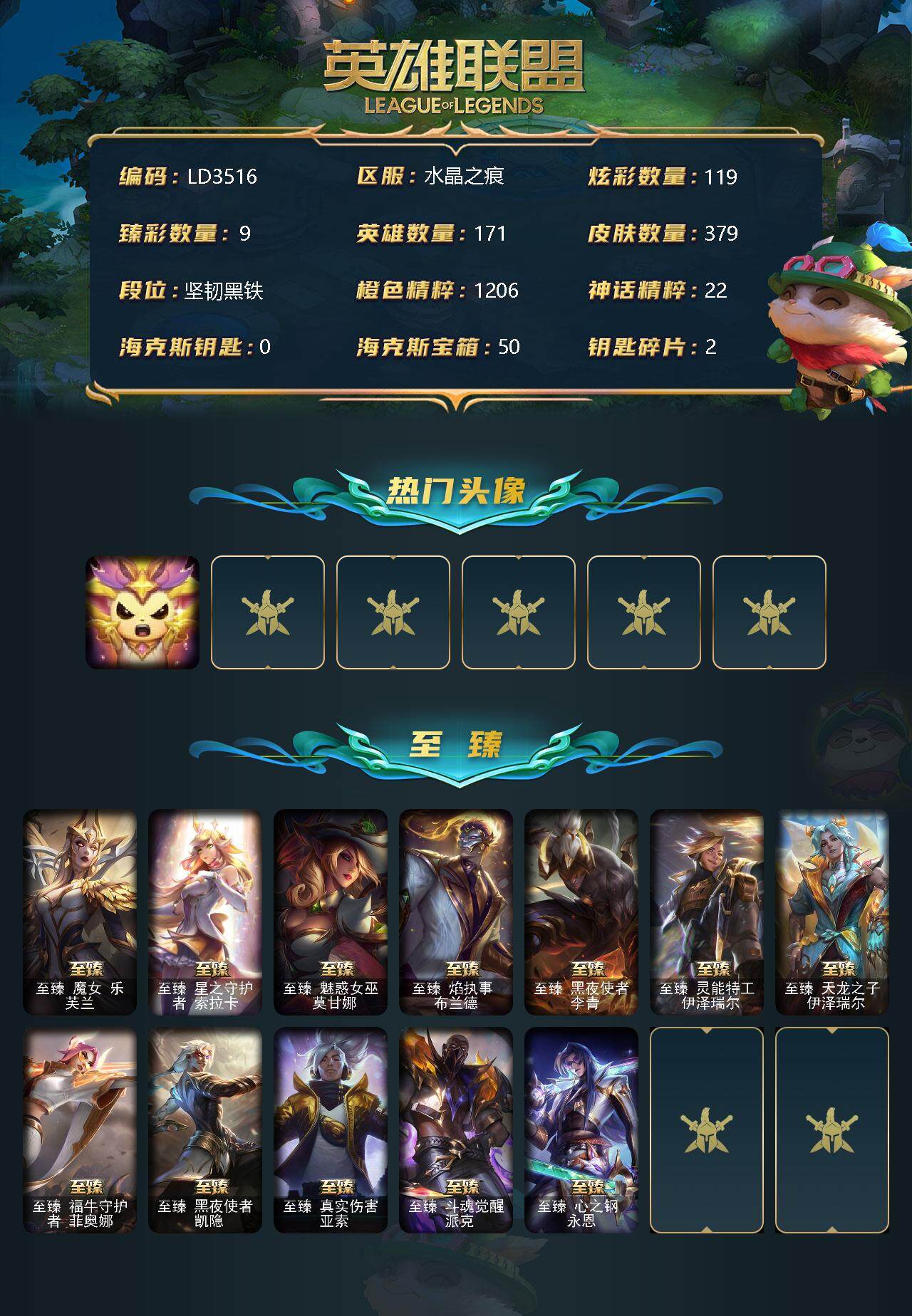 LOLEY311088英雄联盟账号详情图2