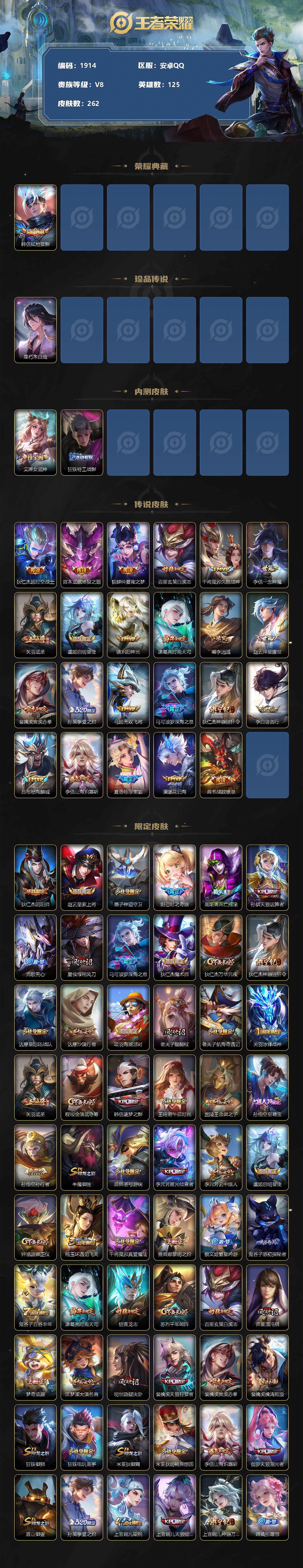 WZCMW3253845王者荣耀账号详情图2