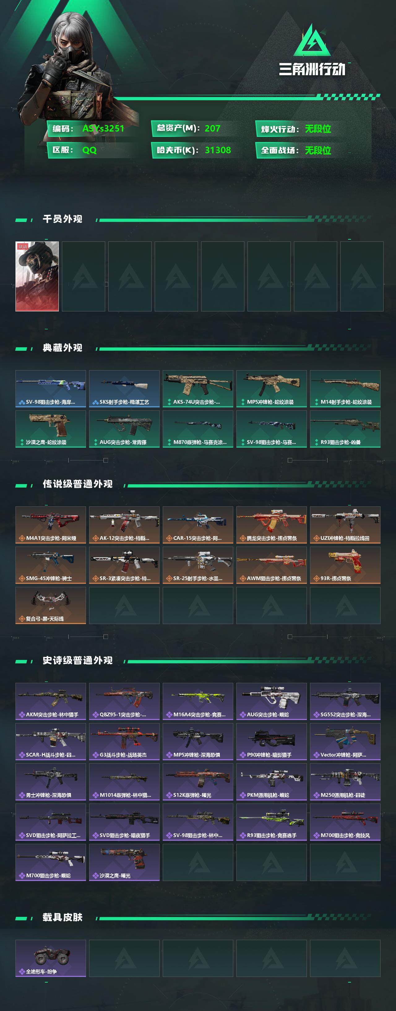 SJZYXS326510三角洲行动账号详情图2