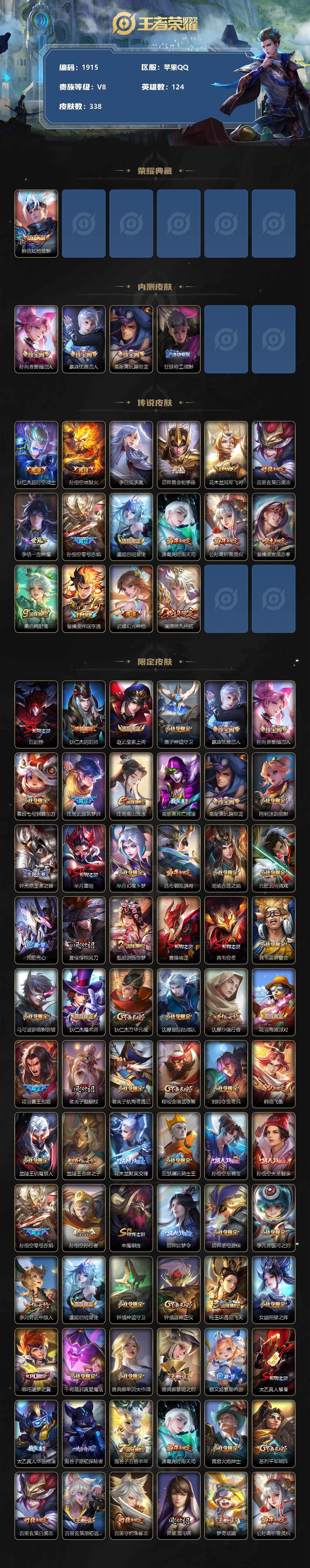 WZCMW3253830王者荣耀账号详情图2