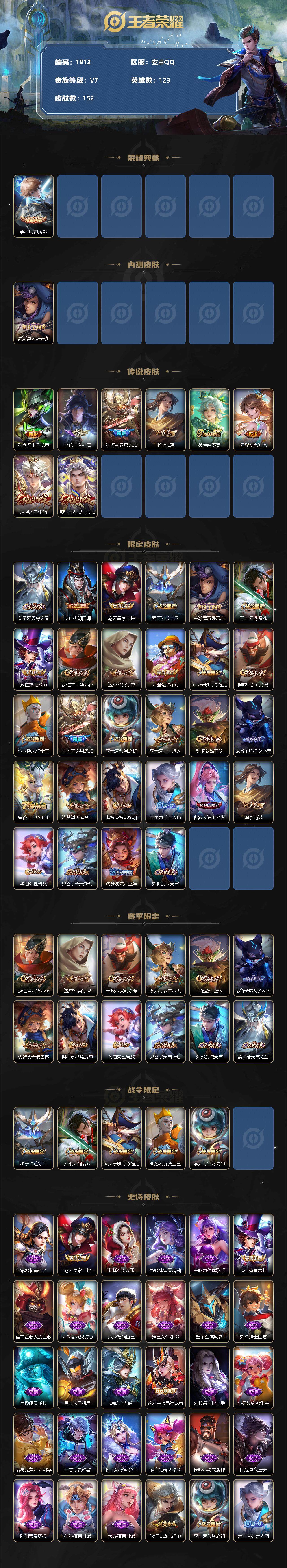 WZCMW3253839王者荣耀账号详情图2