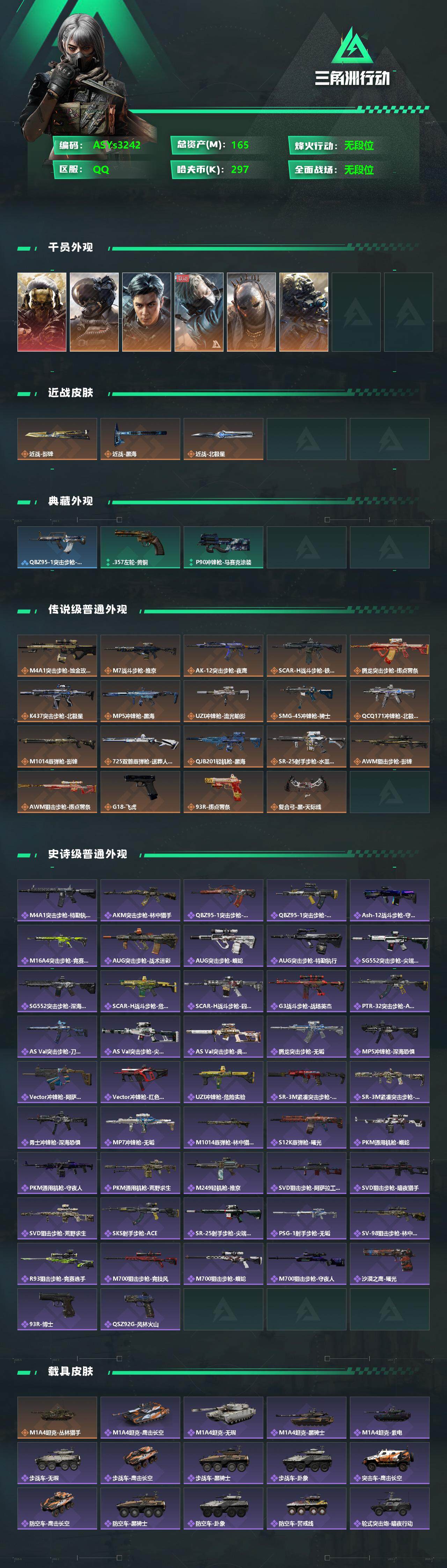 SJZYXS325733三角洲行动账号详情图2 SJZYXS325733三角洲行动账号详情图2