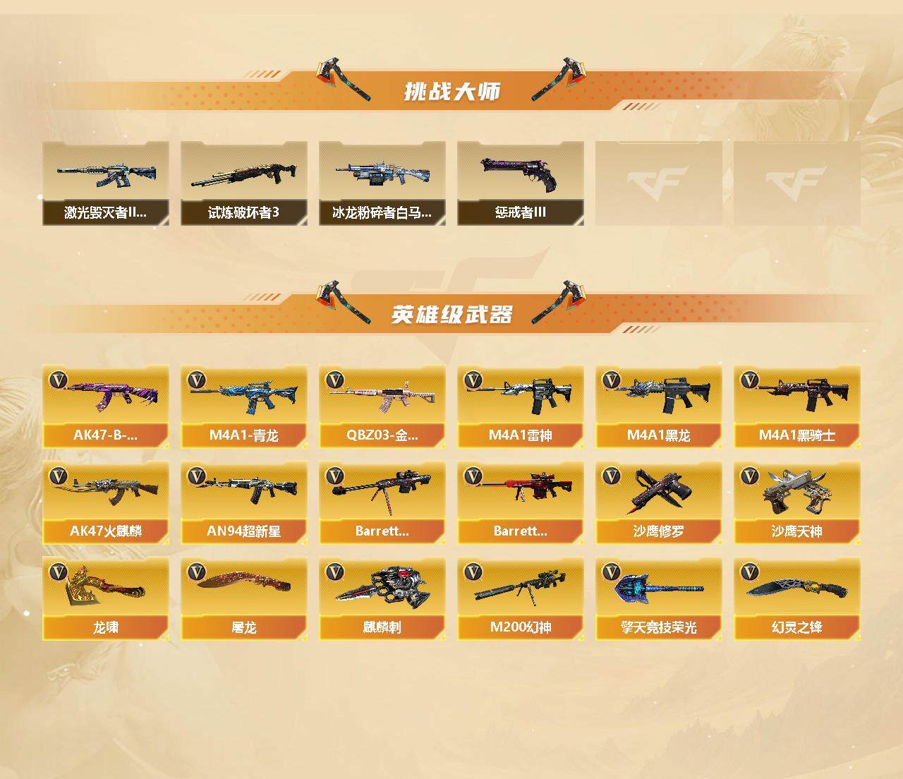 CFFHW326106穿越火线账号详情图4 CFFHW326106穿越火线账号详情图4