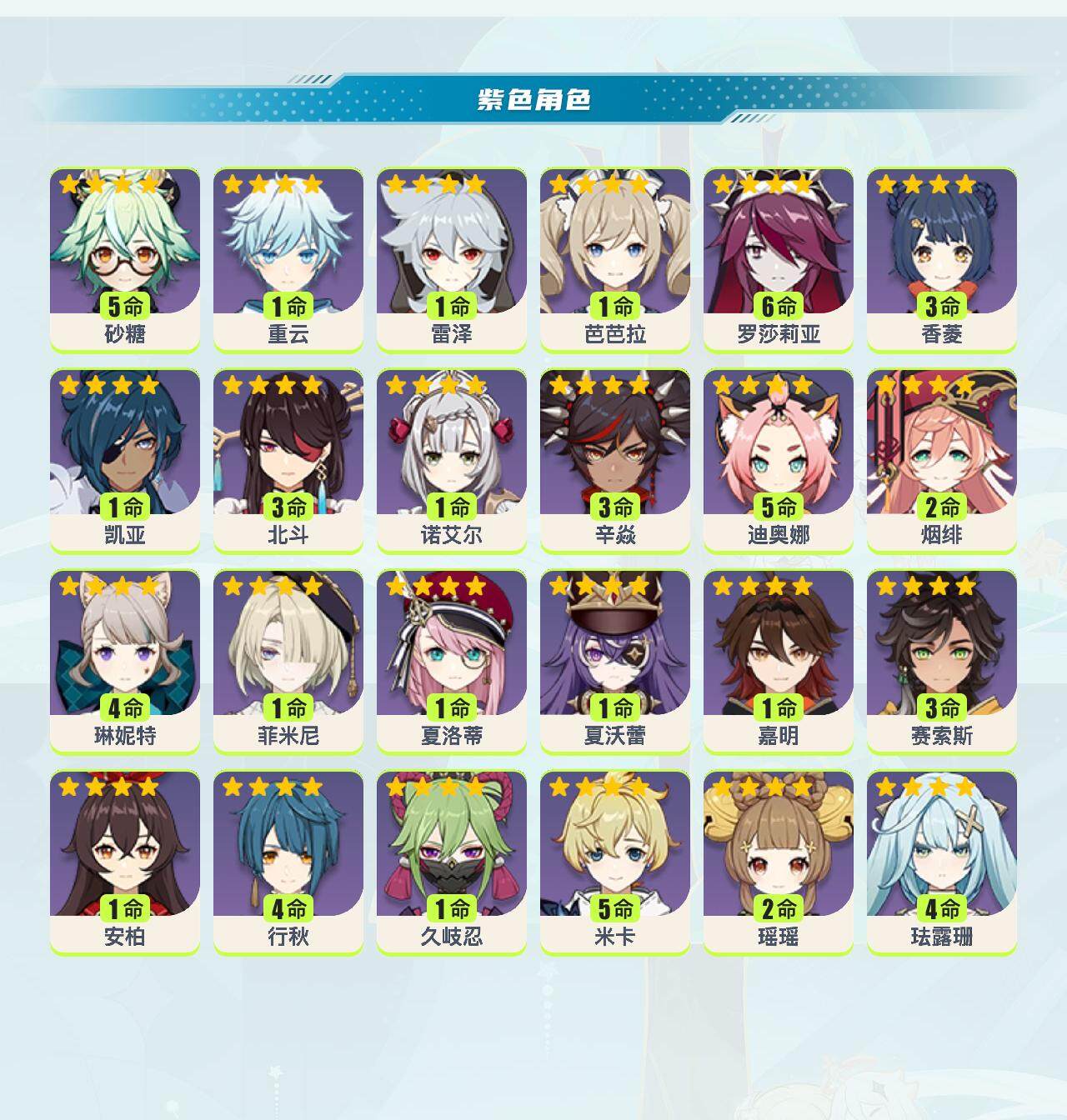 YSEY310694原神账号详情图3 YSEY310694原神账号详情图3