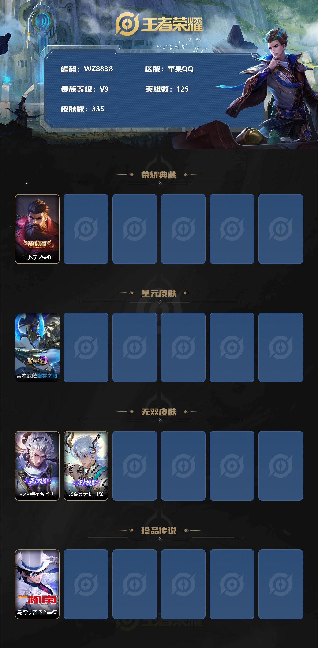 WZ0349248王者荣耀账号详情图2