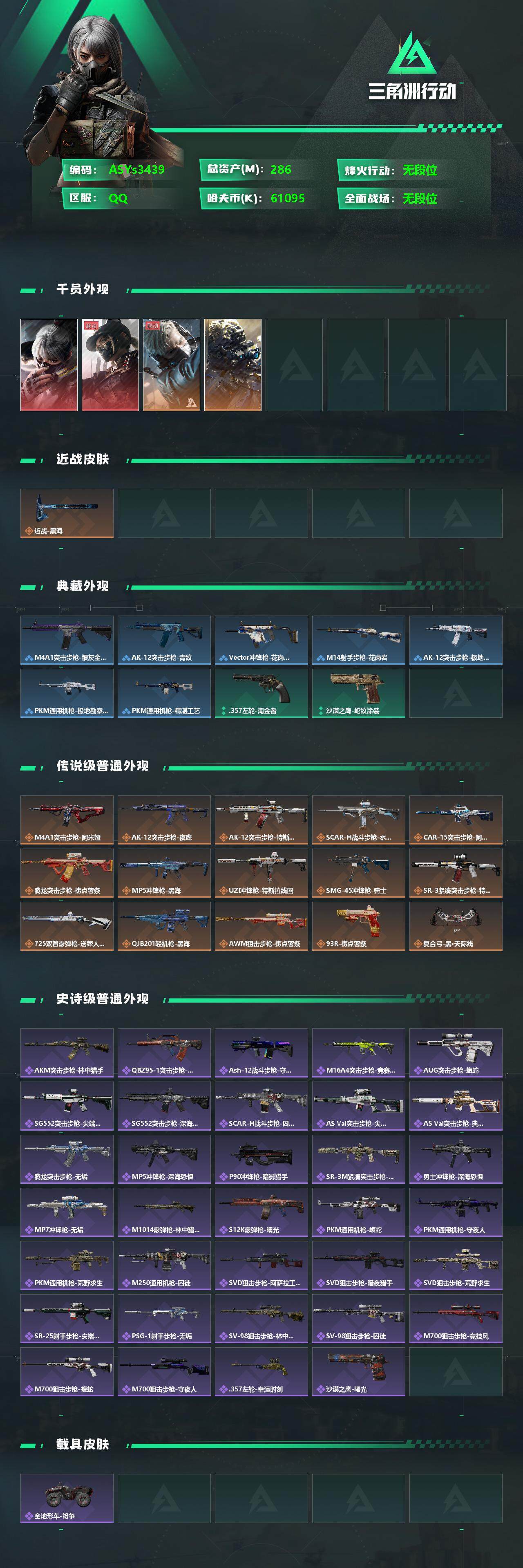 SJZYXS326317三角洲行动账号详情图2 SJZYXS326317三角洲行动账号详情图2