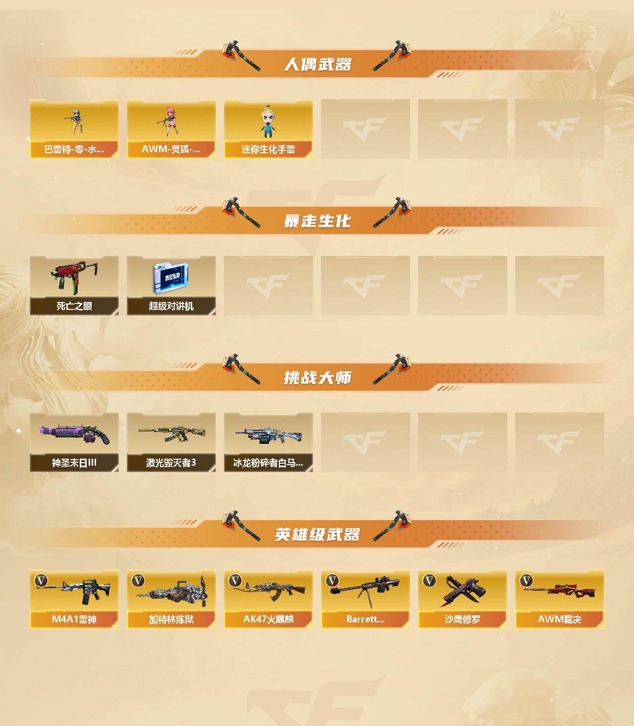 CFLX326581穿越火线账号详情图3 CFLX326581穿越火线账号详情图3