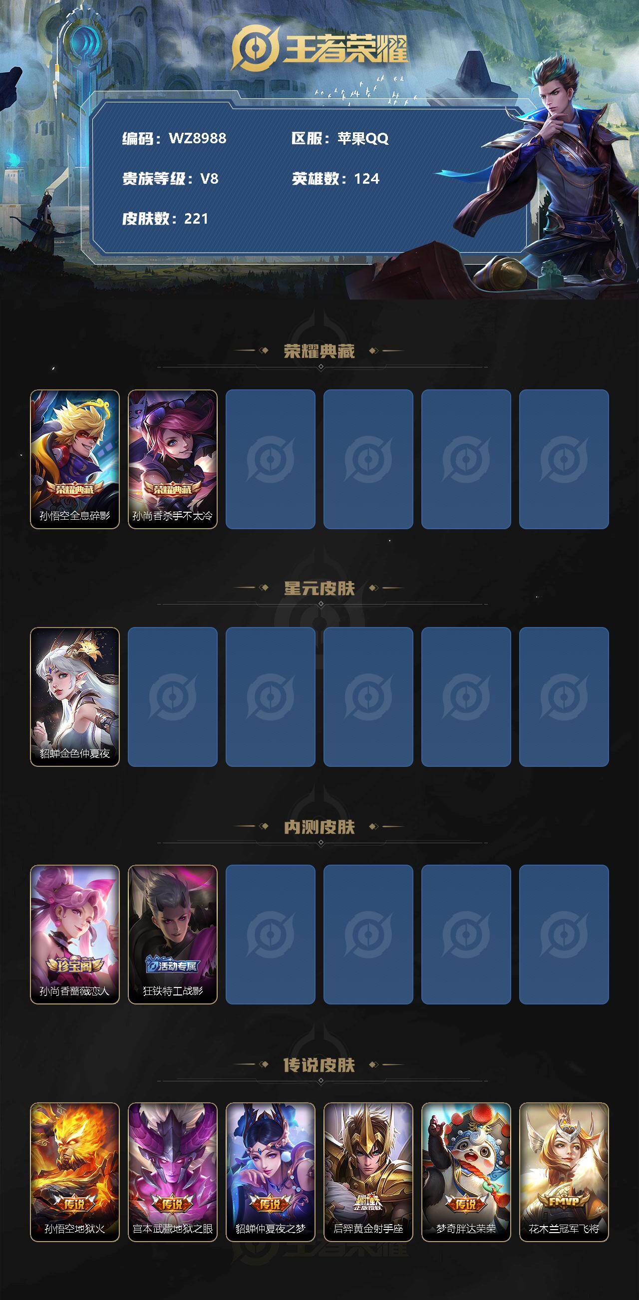 WZ03424067王者荣耀账号详情图2