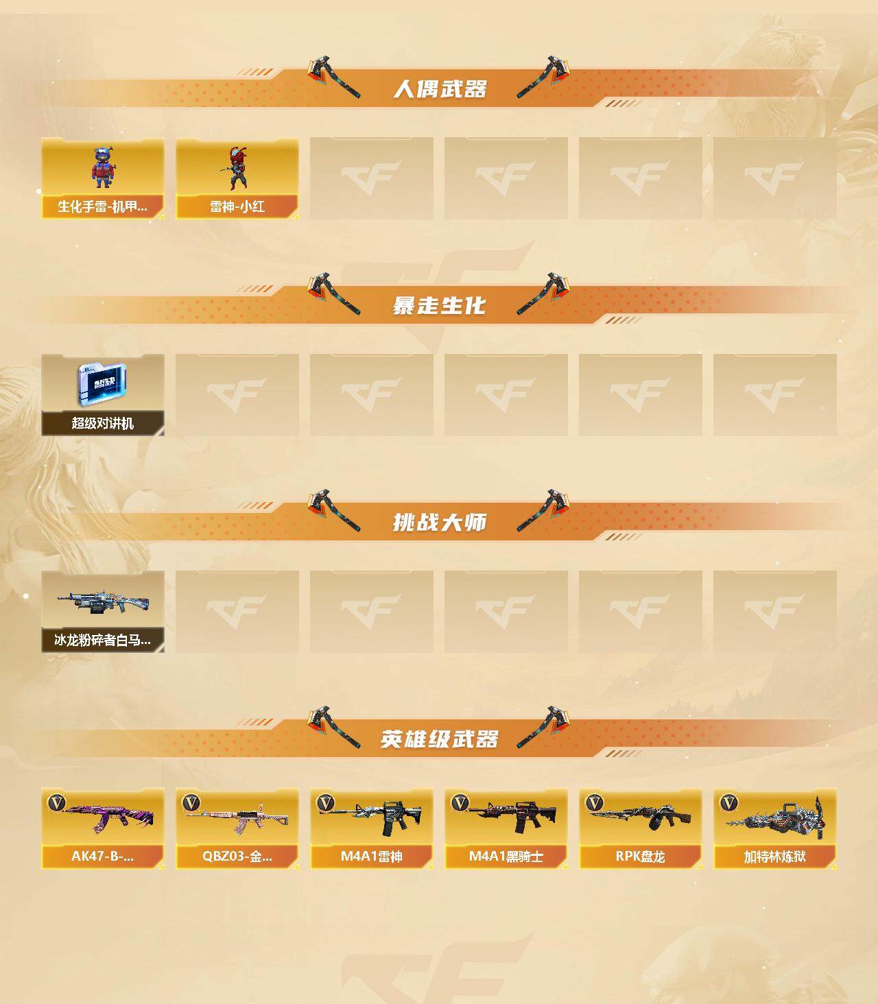 CFFHW326652穿越火线账号详情图4
