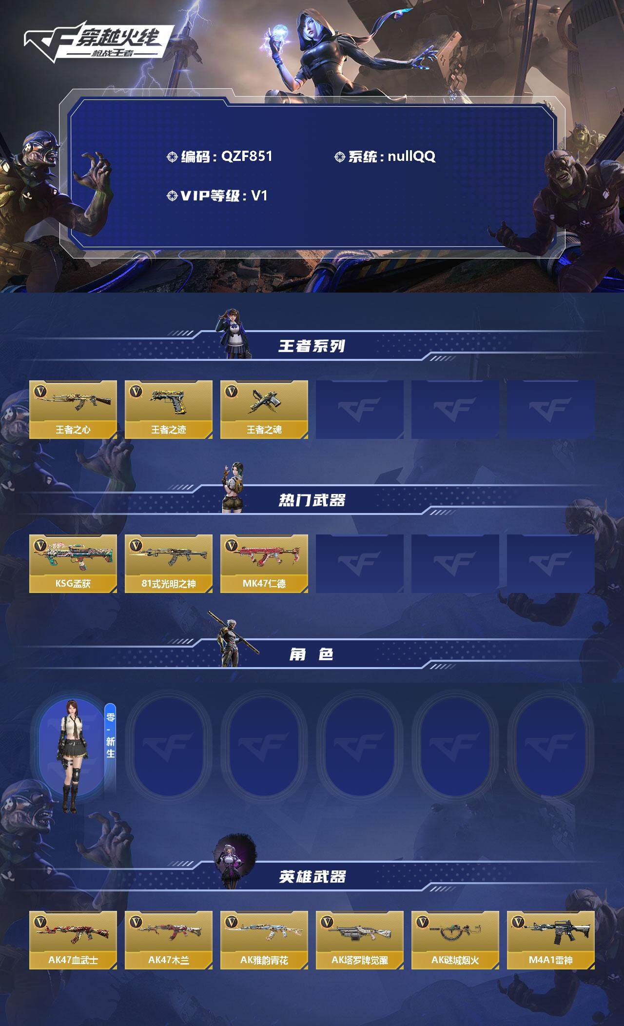CFMEY345798枪战王者账号详情图2