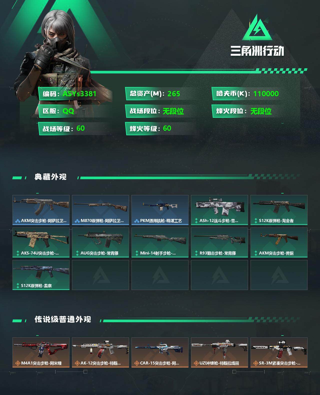 SJZYXS326541三角洲行动账号详情图2 SJZYXS326541三角洲行动账号详情图2