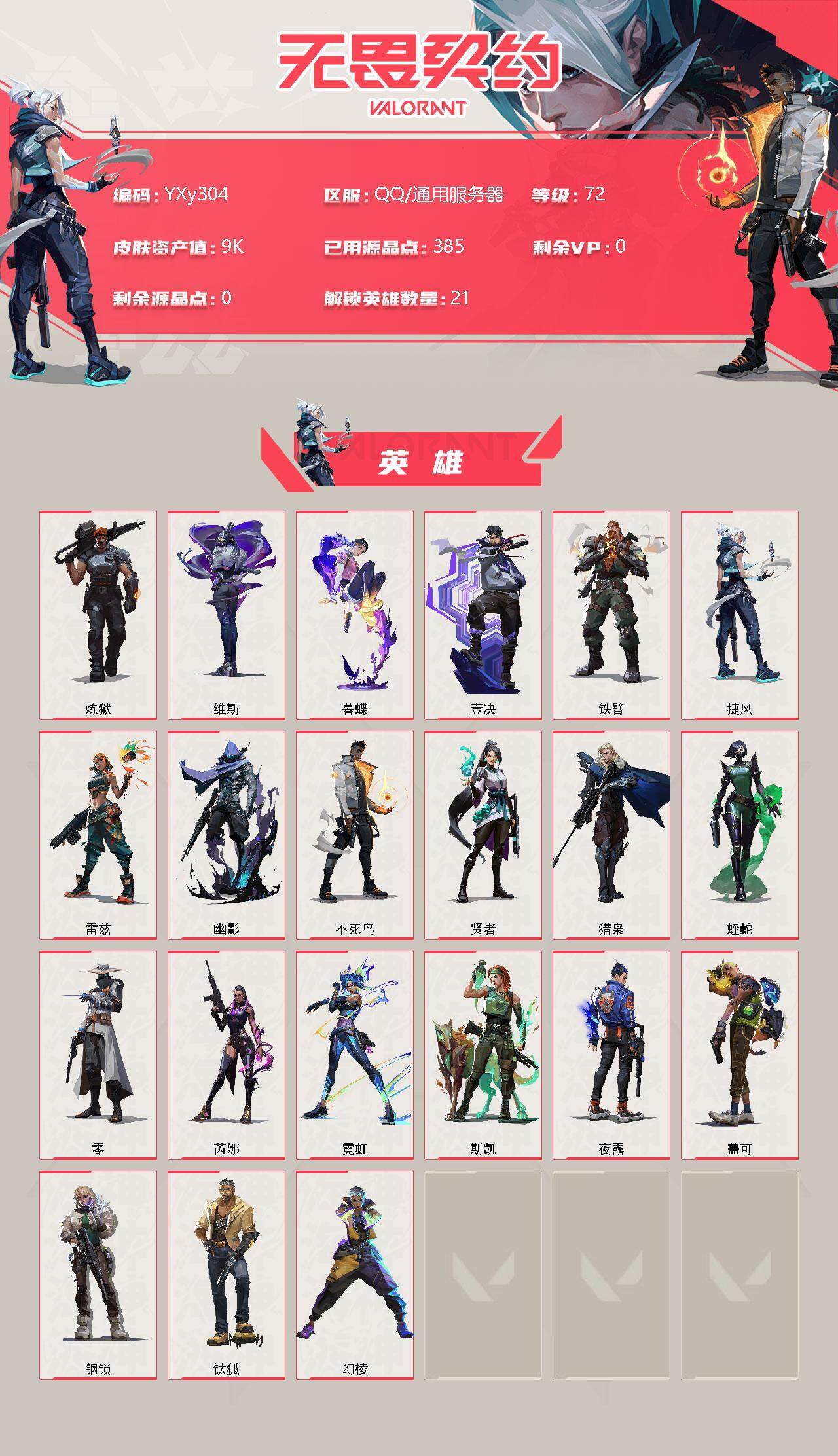 WWQYXS311147无畏契约账号详情图2 WWQYXS311147无畏契约账号详情图2