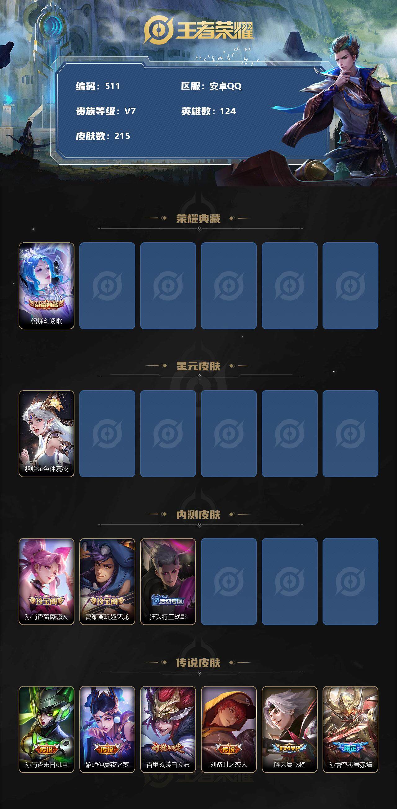 WZLFY3263230王者荣耀账号详情图2 WZLFY3263230王者荣耀账号详情图2