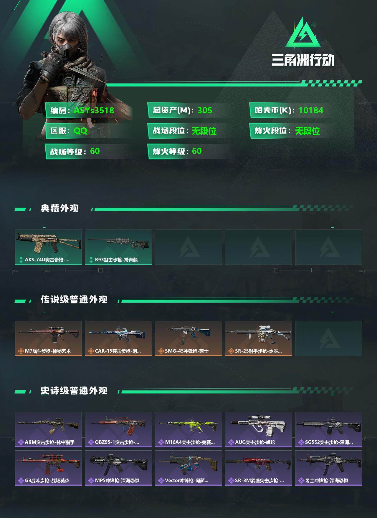 SJZYXS326711三角洲行动账号详情图2 SJZYXS326711三角洲行动账号详情图2