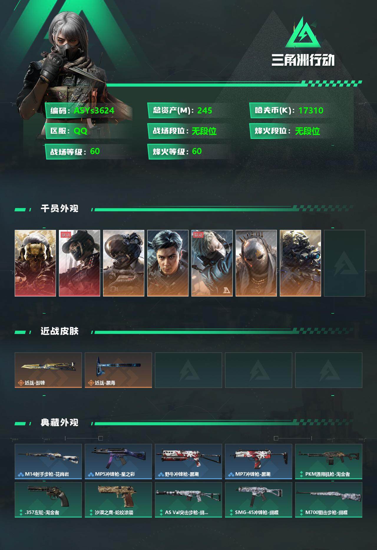 SJZYXS326724三角洲行动账号详情图2 SJZYXS326724三角洲行动账号详情图2