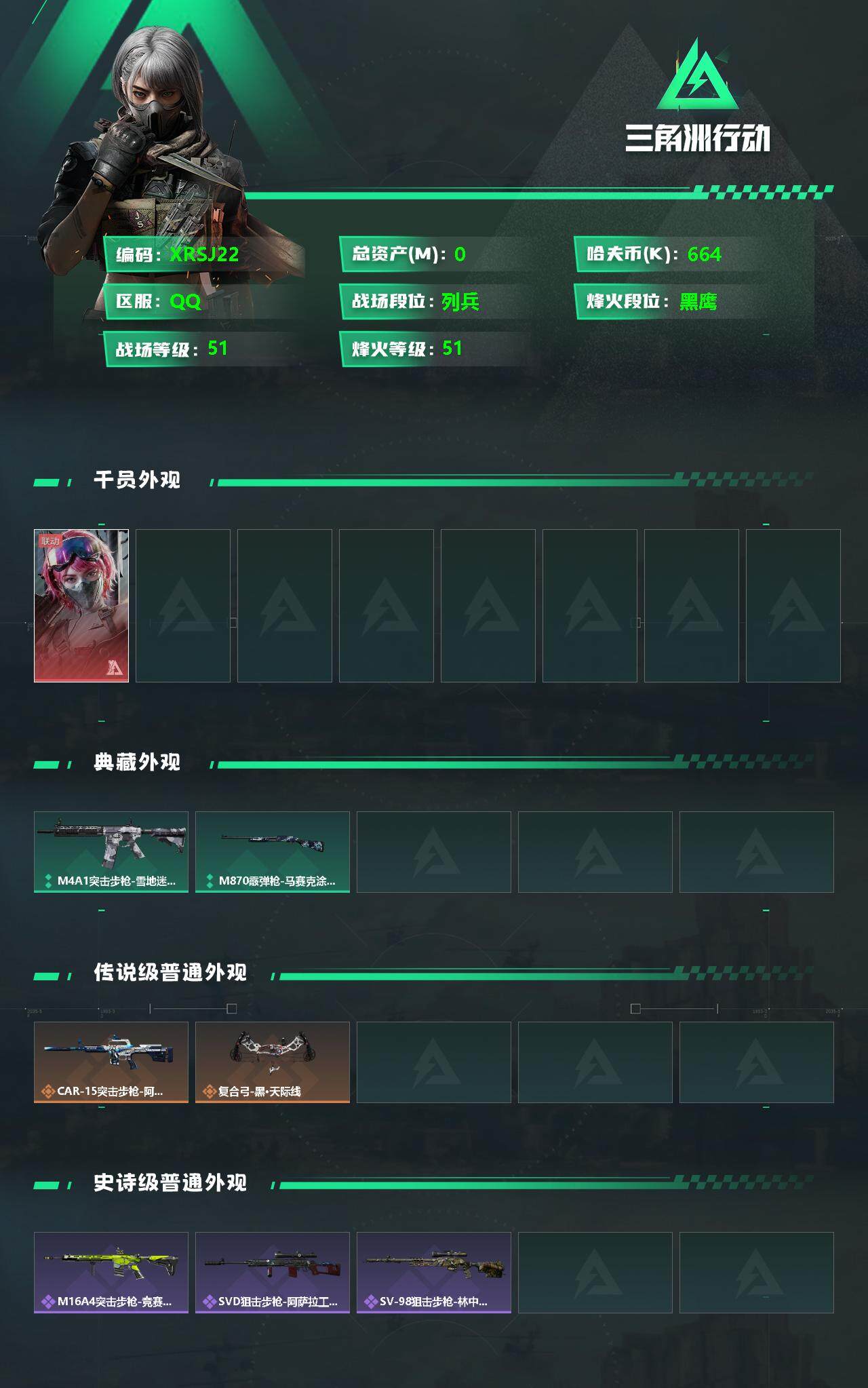 SJZJM327822三角洲行动账号详情图2