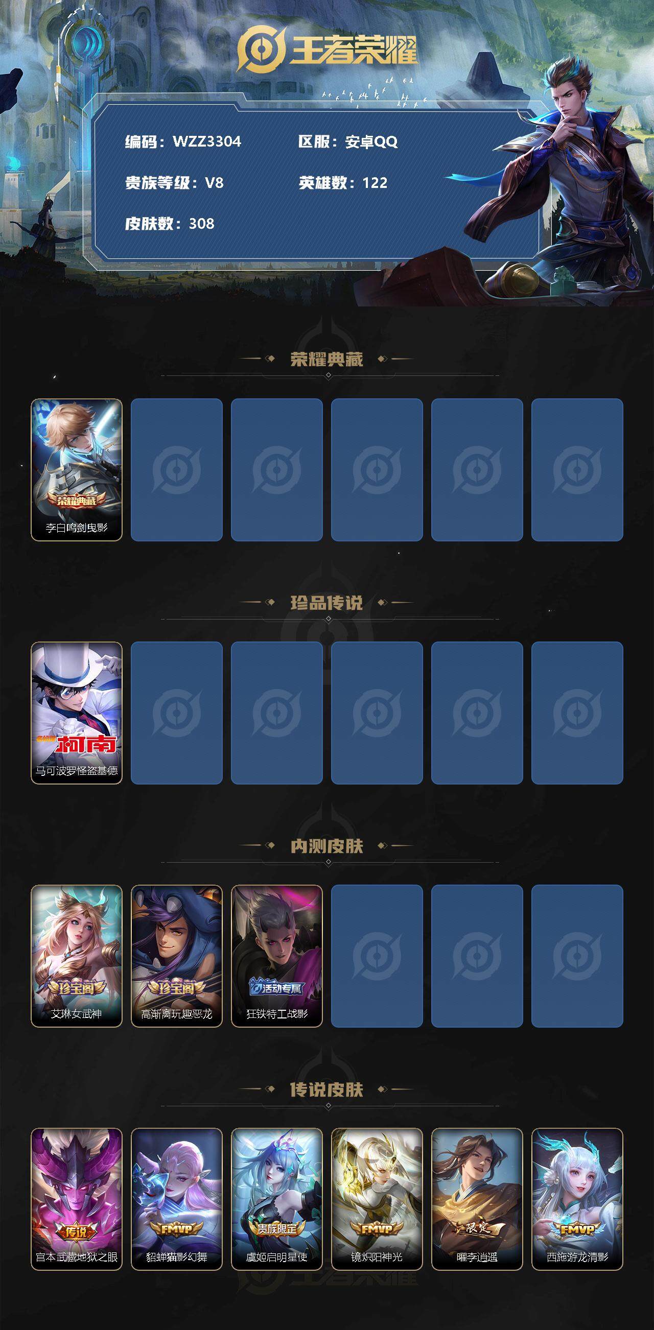 WZEY3261075王者荣耀账号详情图2