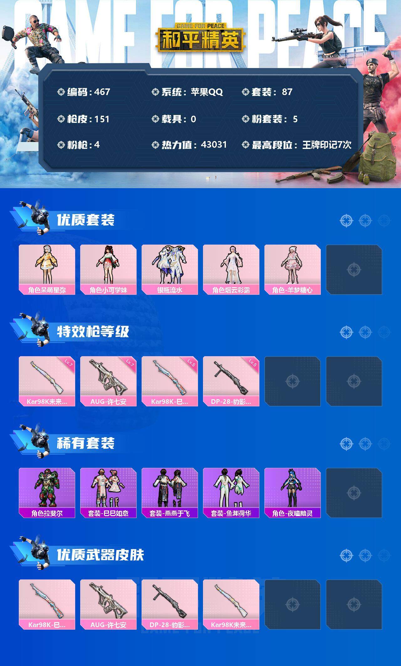 HPQM3322983和平精英账号详情图4 HPQM3322983和平精英账号详情图4