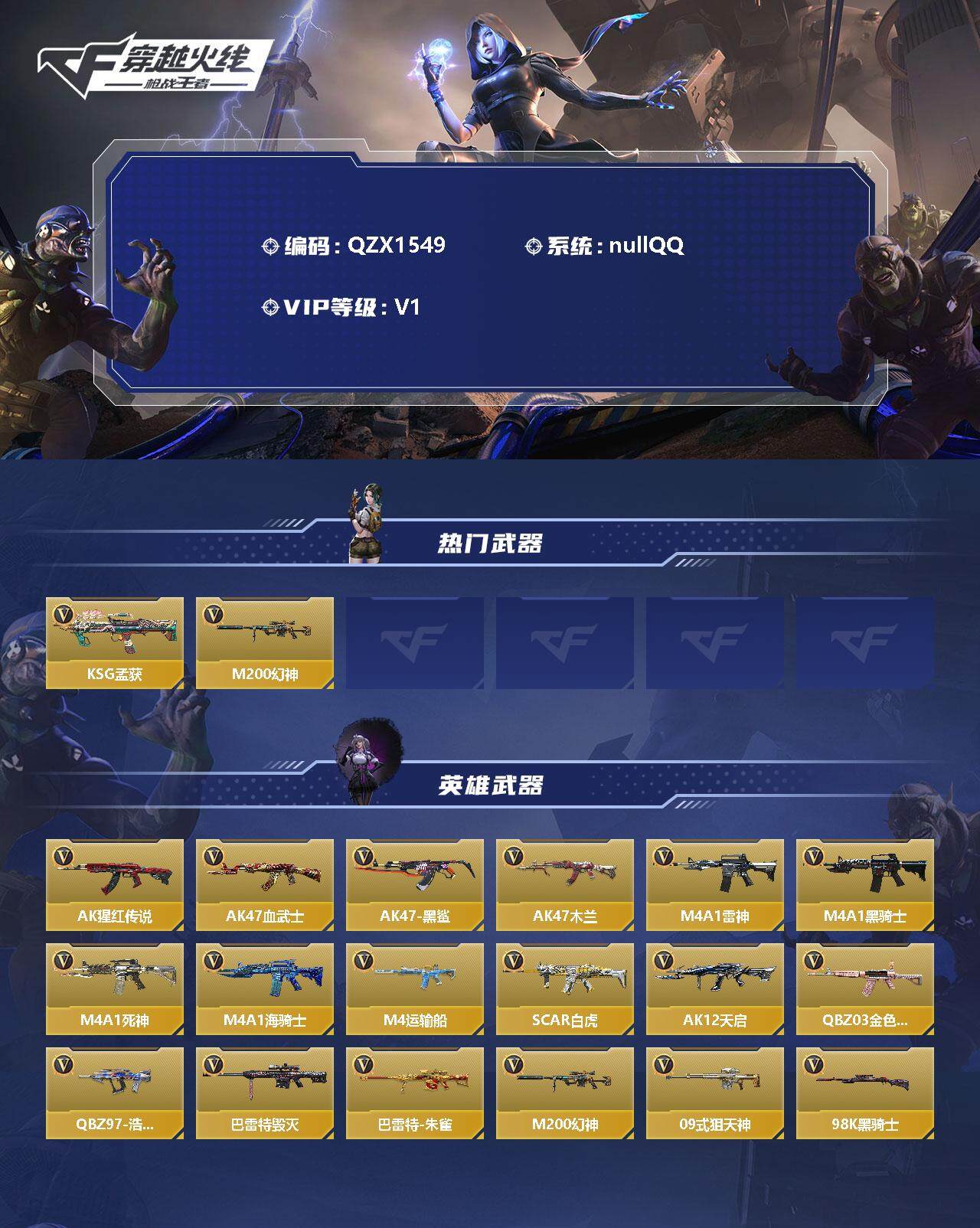 CFMEY346437枪战王者账号详情图2