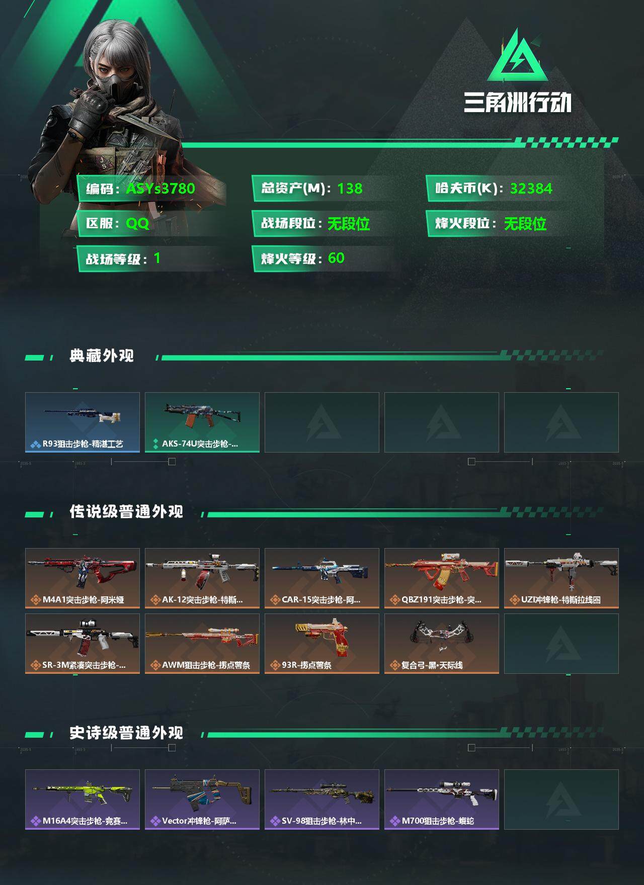 SJZYXS328190三角洲行动账号详情图2