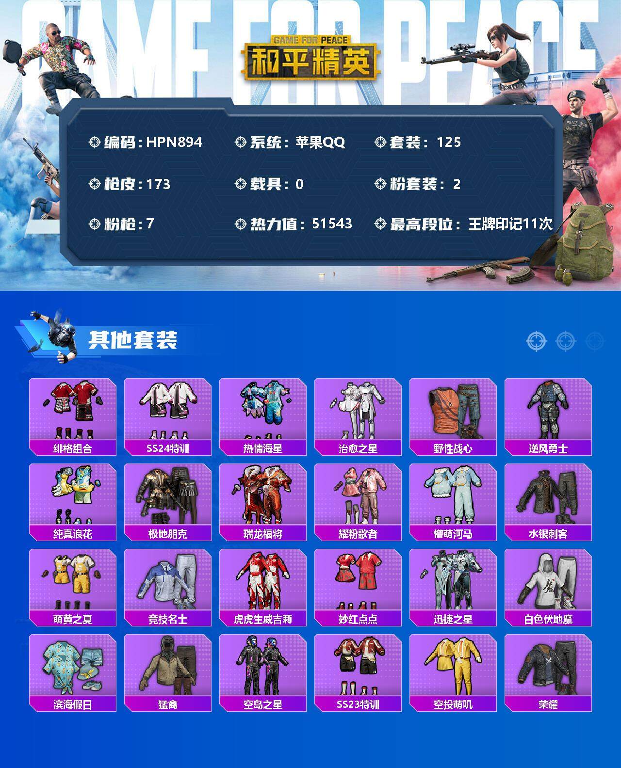 HPEY3322092和平精英账号详情图2 HPEY3322092和平精英账号详情图2