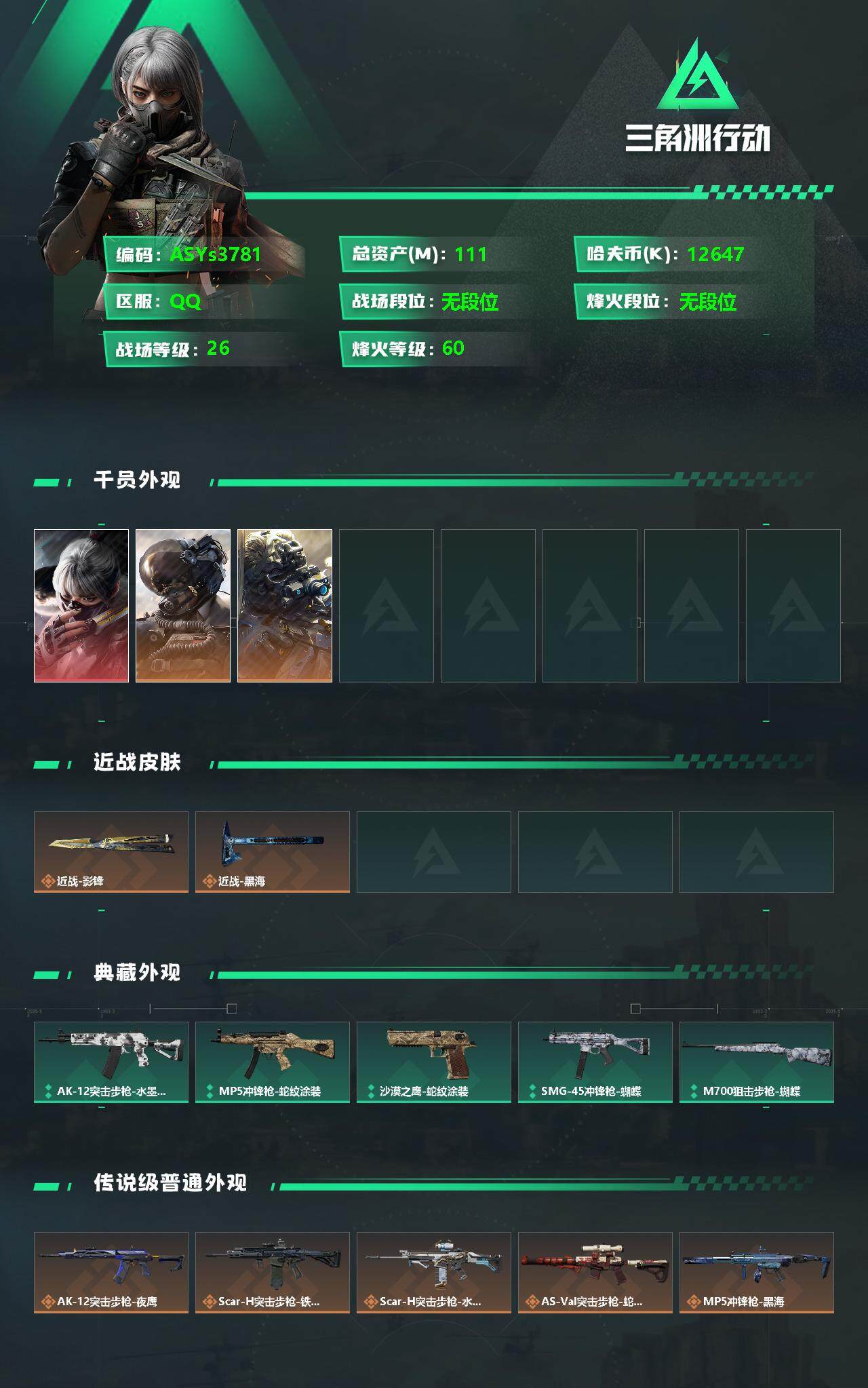 SJZYXS328200三角洲行动账号详情图2