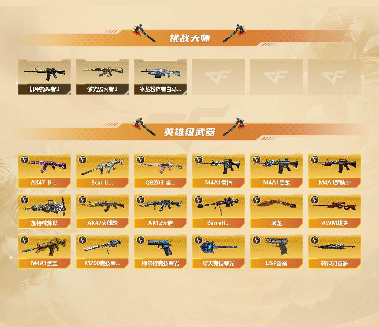CFFHW328167穿越火线账号详情图4 CFFHW328167穿越火线账号详情图4