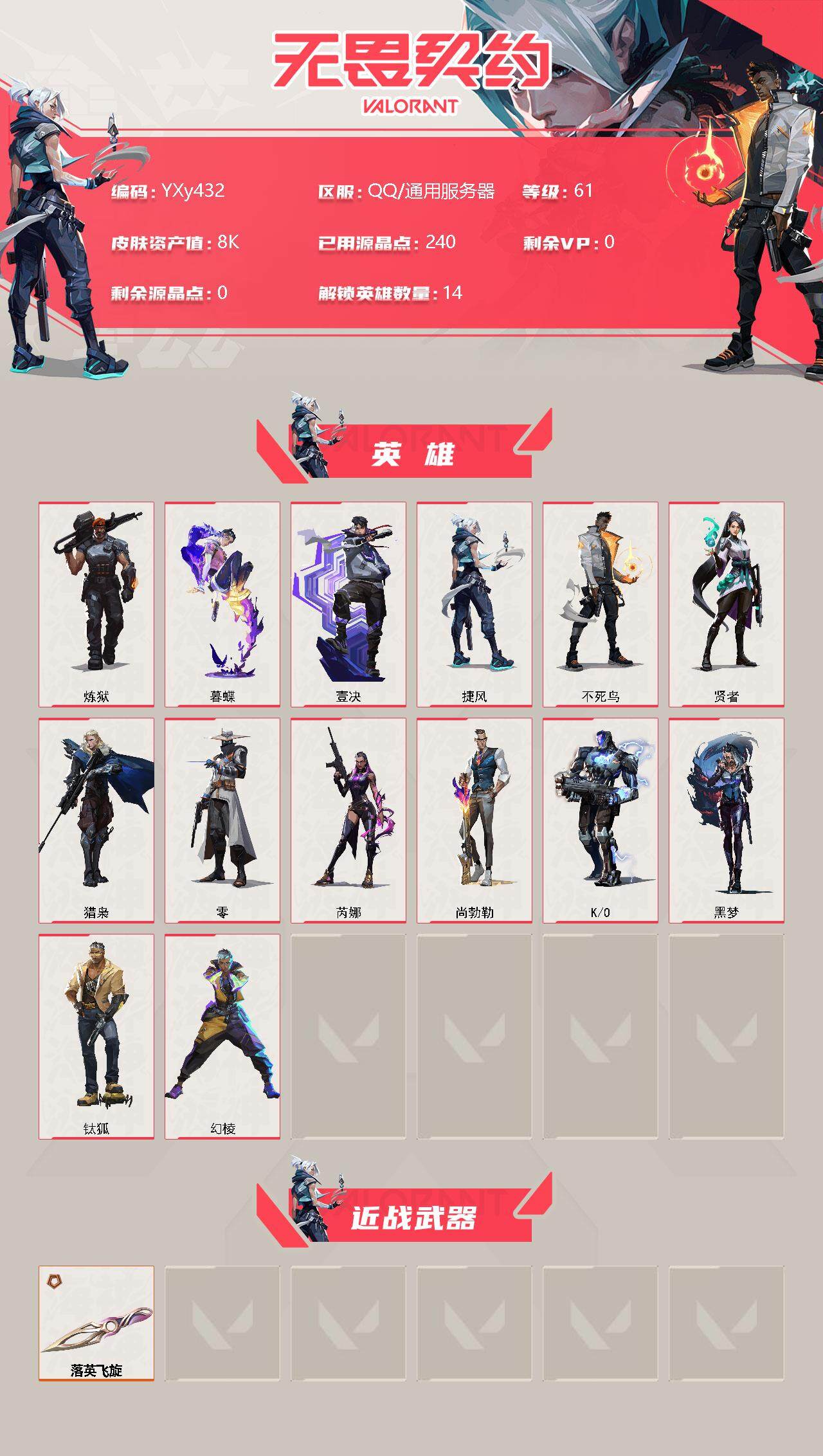 WWQYXS312027无畏契约账号详情图2