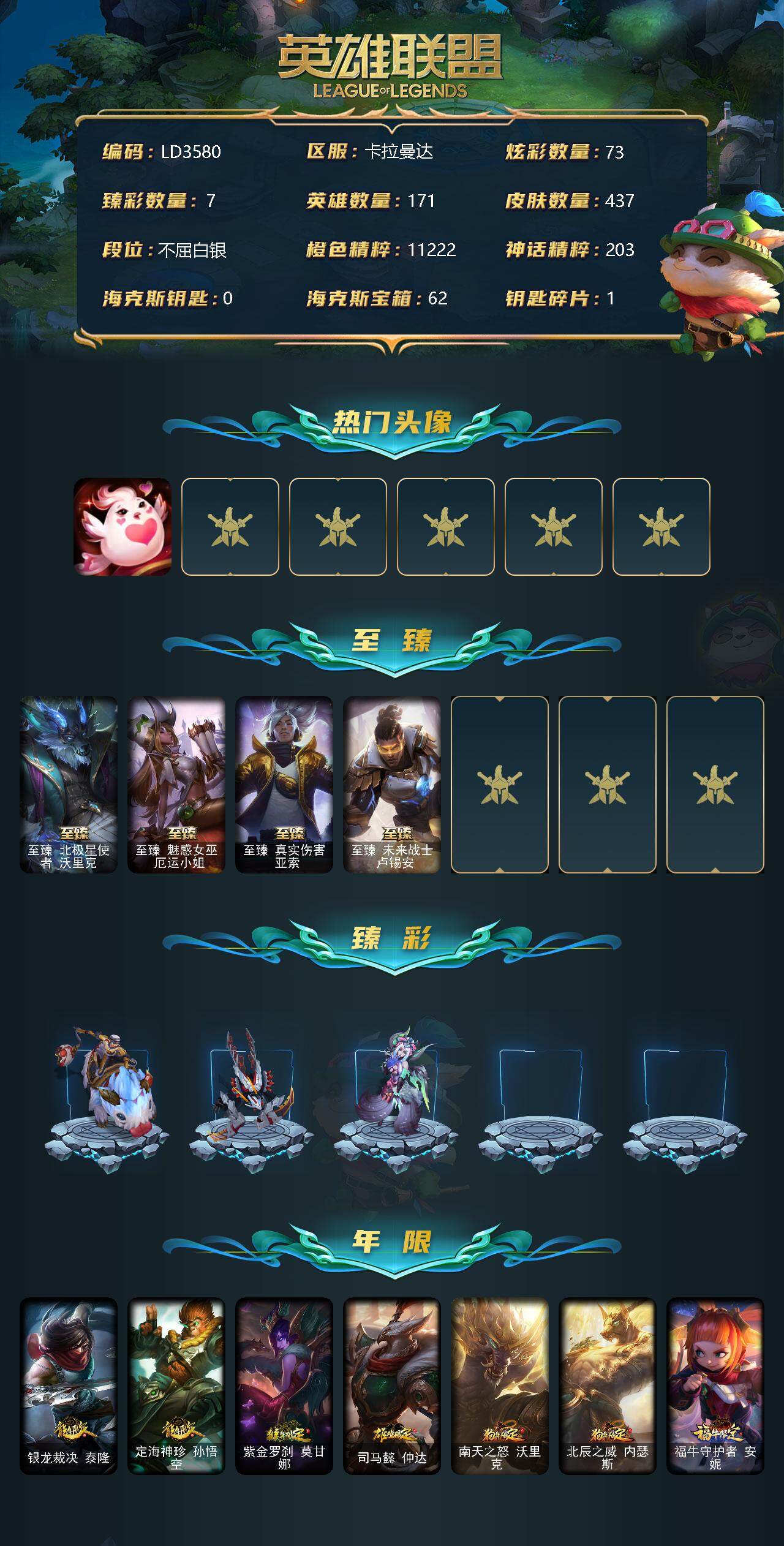 LOLEY311433英雄联盟账号详情图2