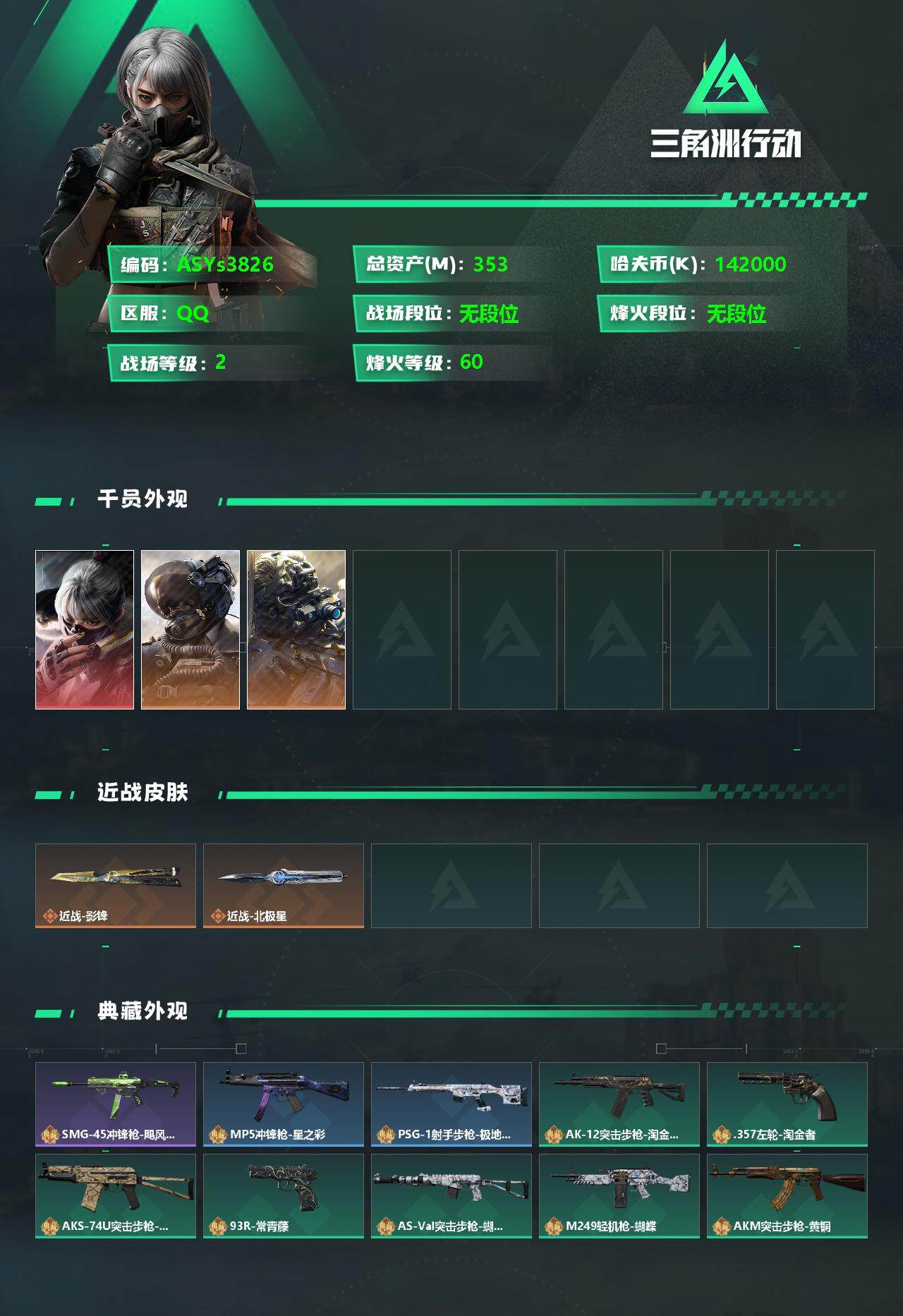 SJZYXS328399三角洲行动账号详情图2 SJZYXS328399三角洲行动账号详情图2