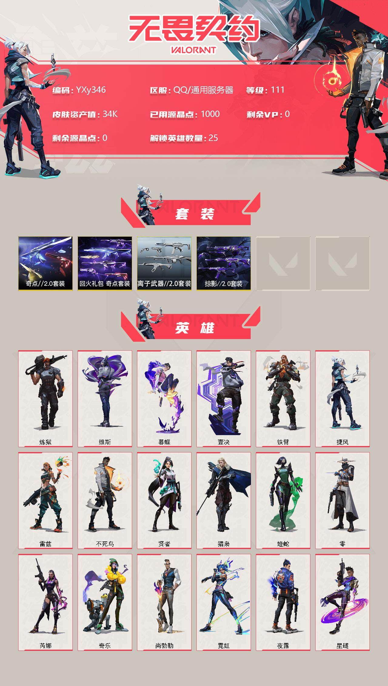 WWQYXS312033无畏契约账号详情图2 WWQYXS312033无畏契约账号详情图2