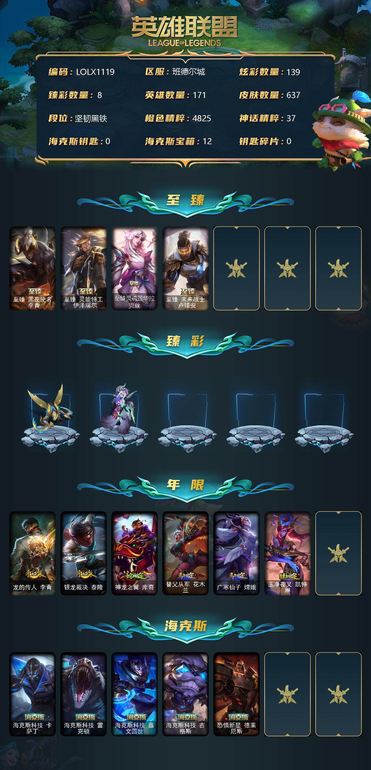 LOLEY311465英雄联盟账号详情图2