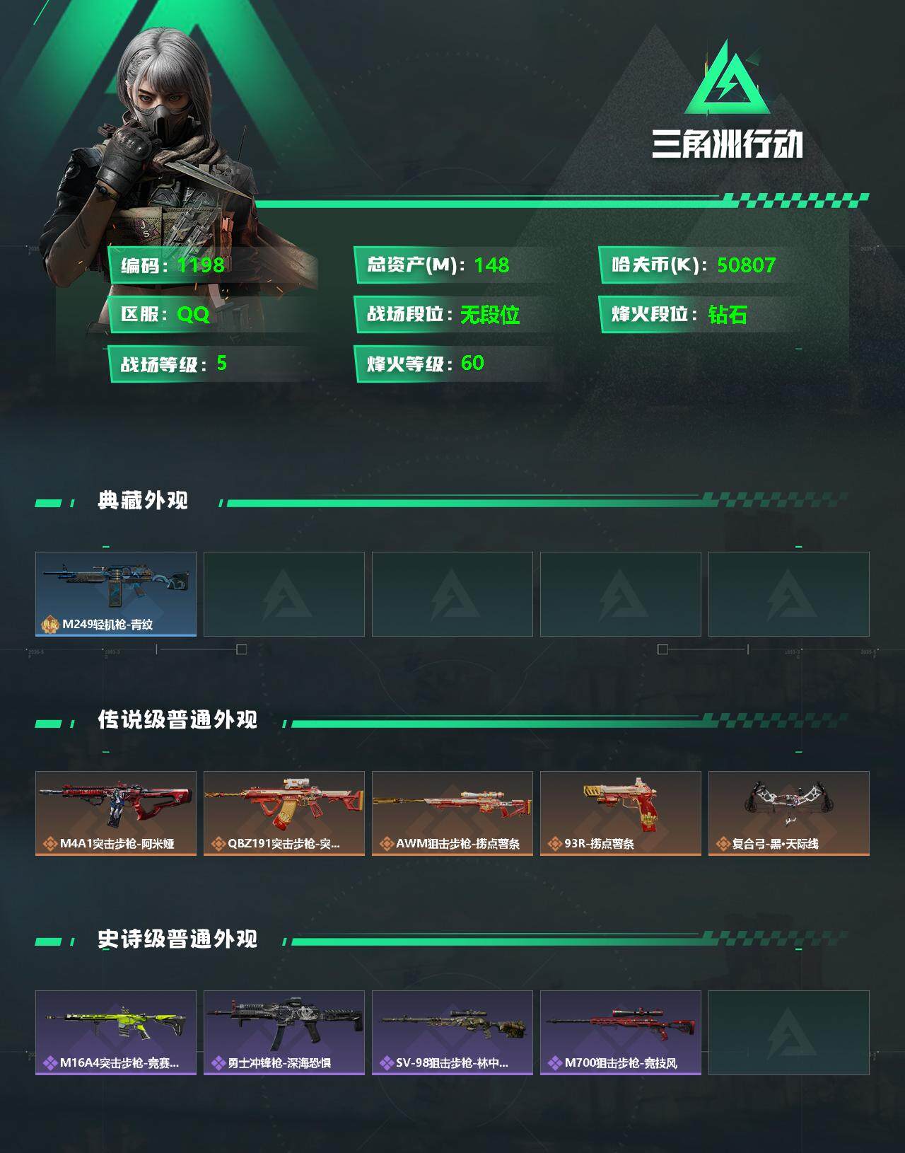 SJZQM329263三角洲行动账号详情图5