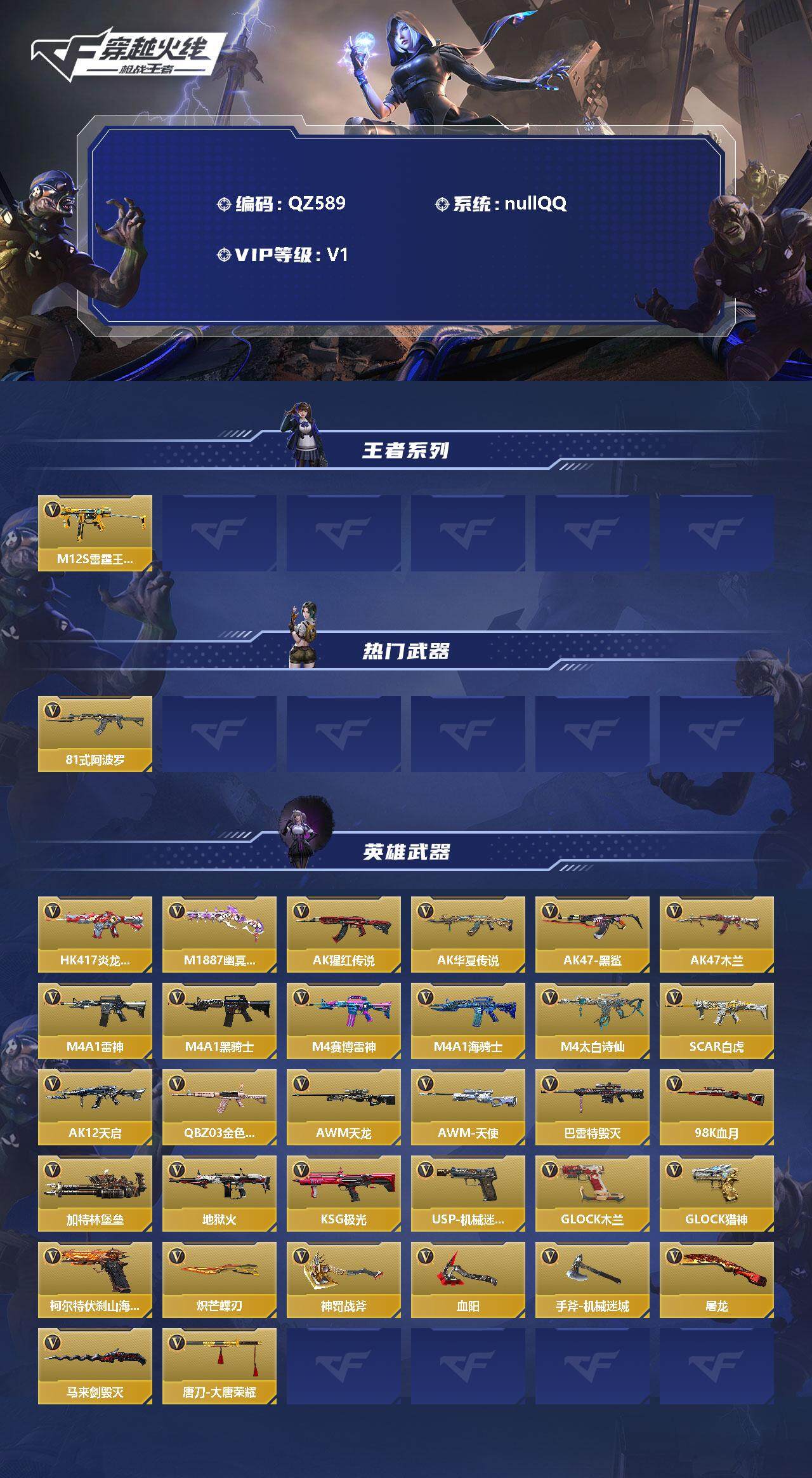CFMEY346989枪战王者账号详情图2