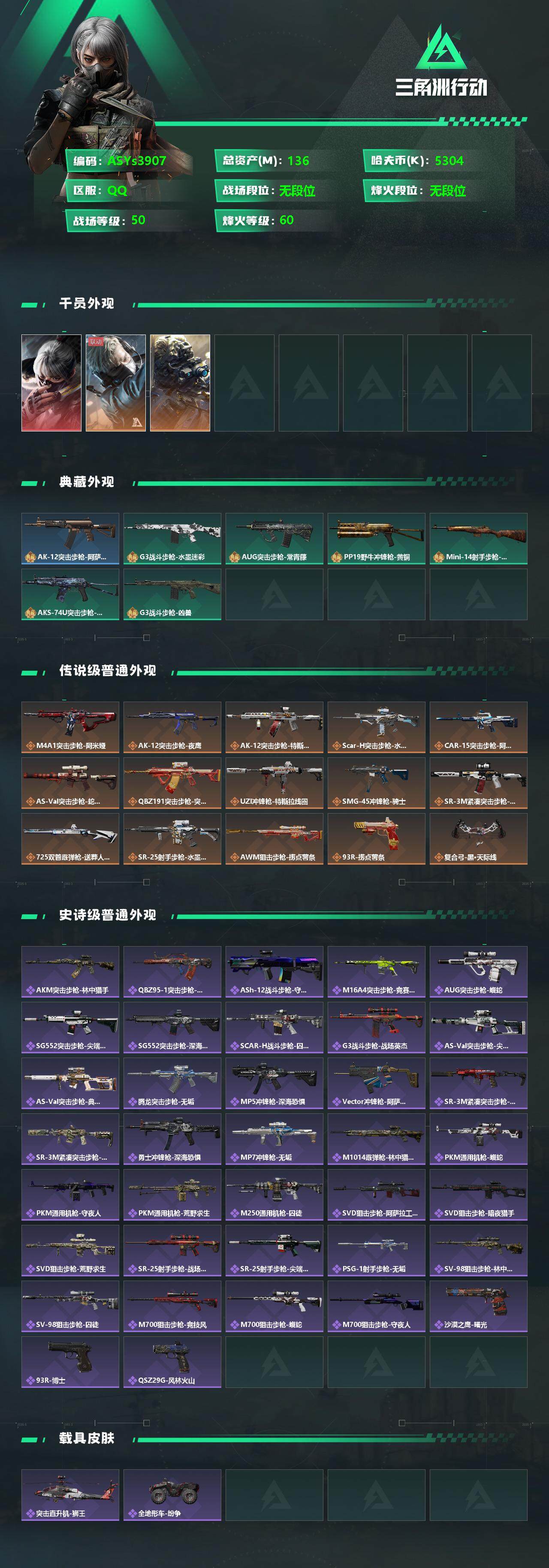 SJZYXS328972三角洲行动账号详情图2