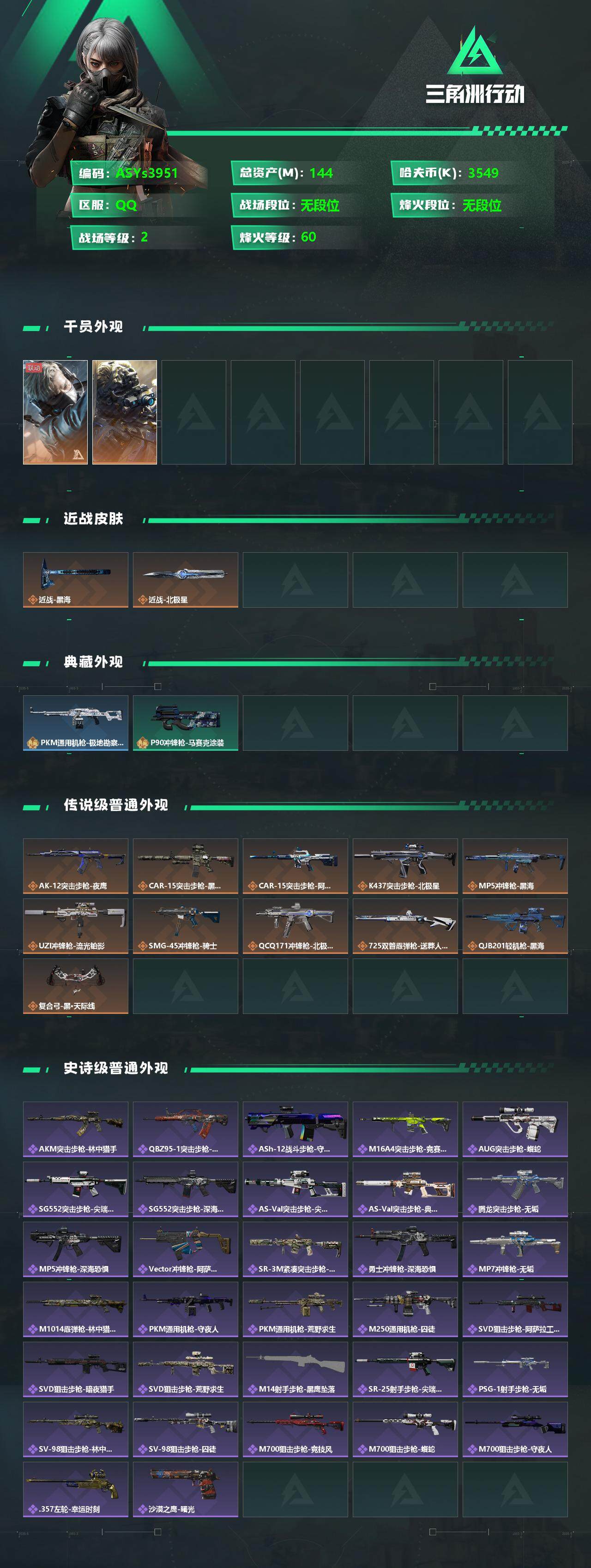 SJZYXS328987三角洲行动账号详情图2