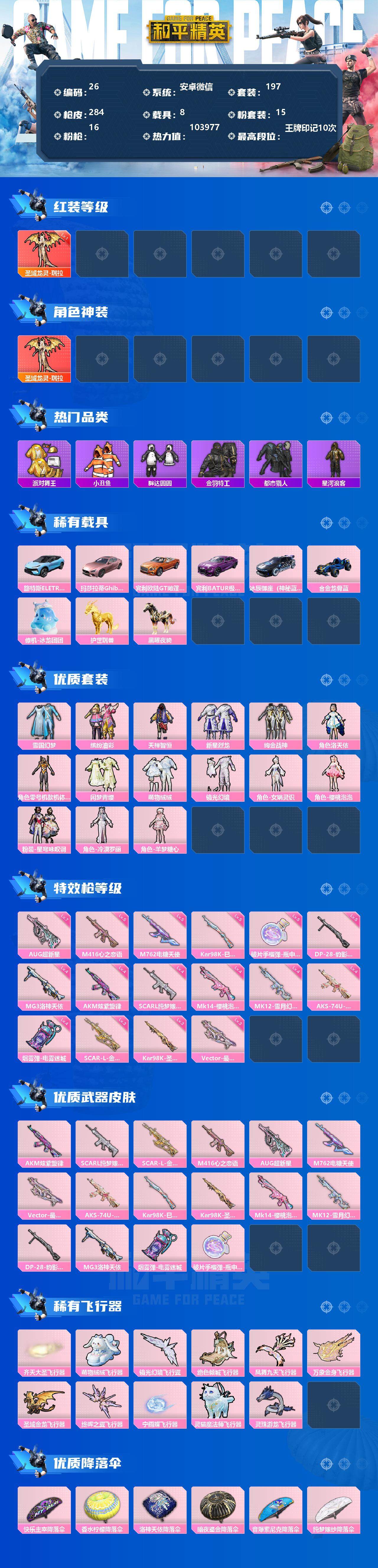 HPCMW3324217和平精英账号详情图2