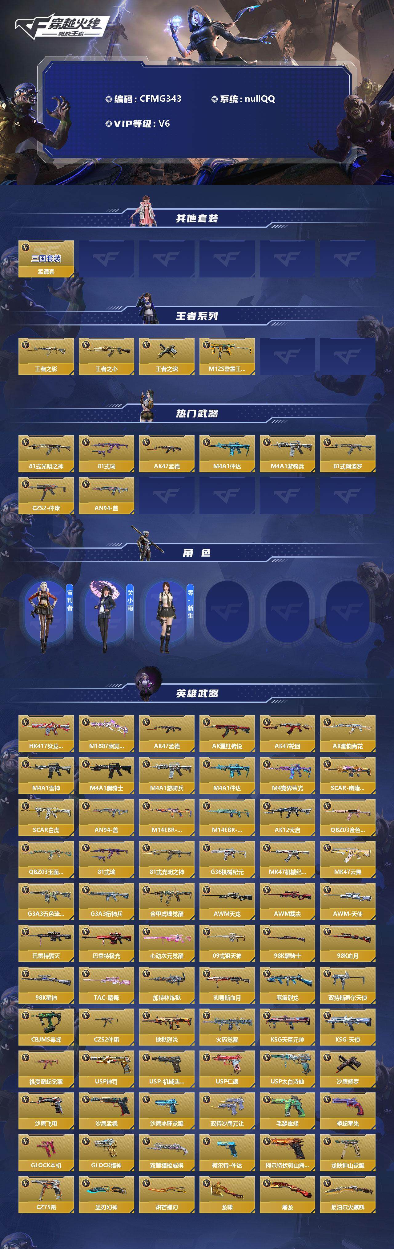 CFMEY346998枪战王者账号详情图2