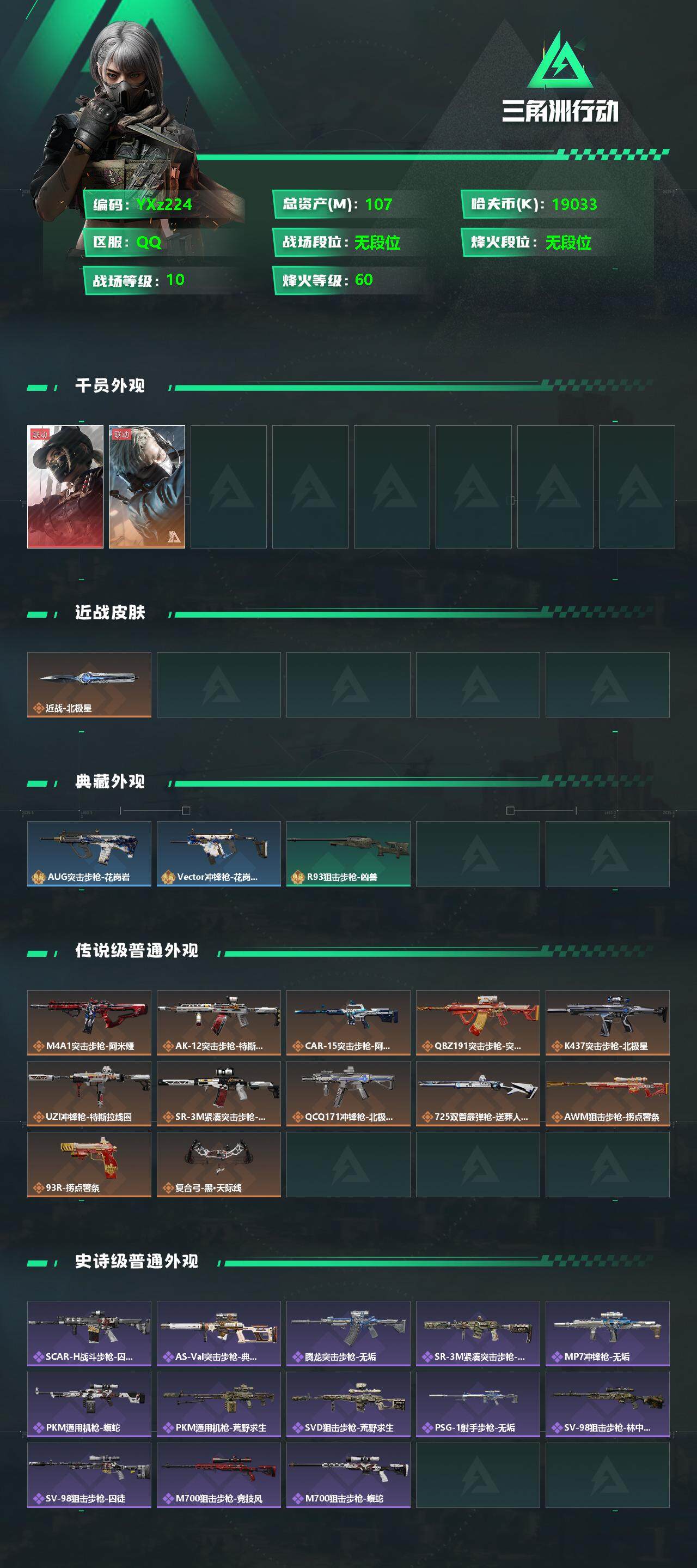 SJZYXS328893三角洲行动账号详情图2 SJZYXS328893三角洲行动账号详情图2