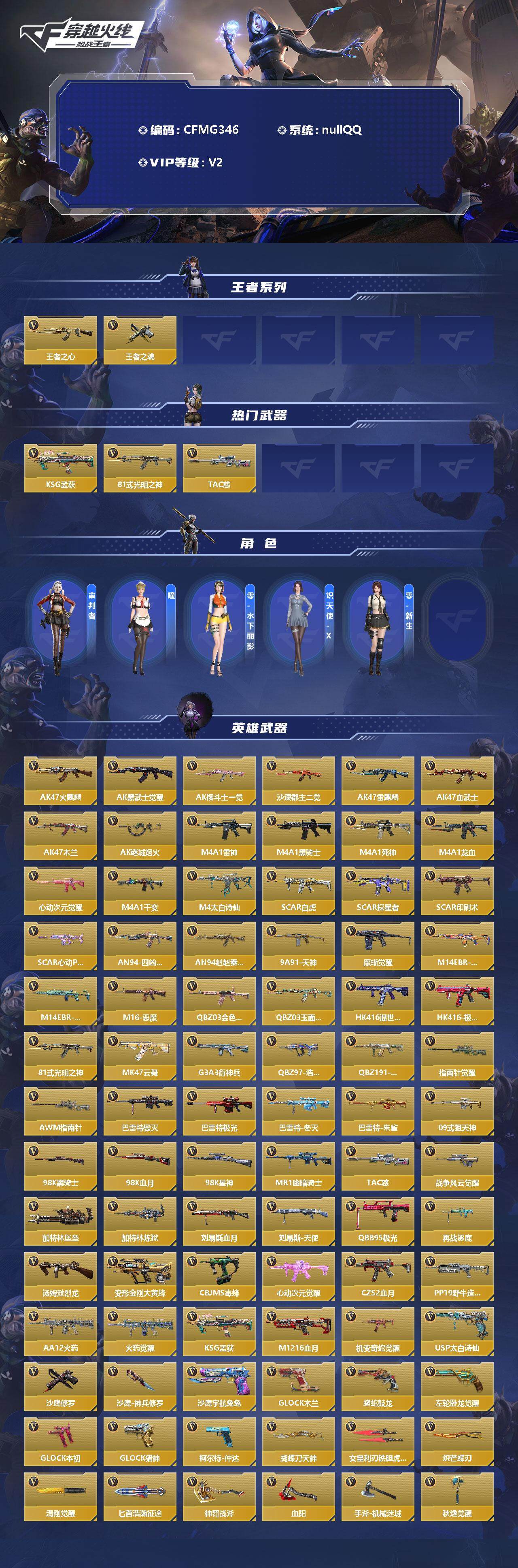 CFMEY347032枪战王者账号详情图2