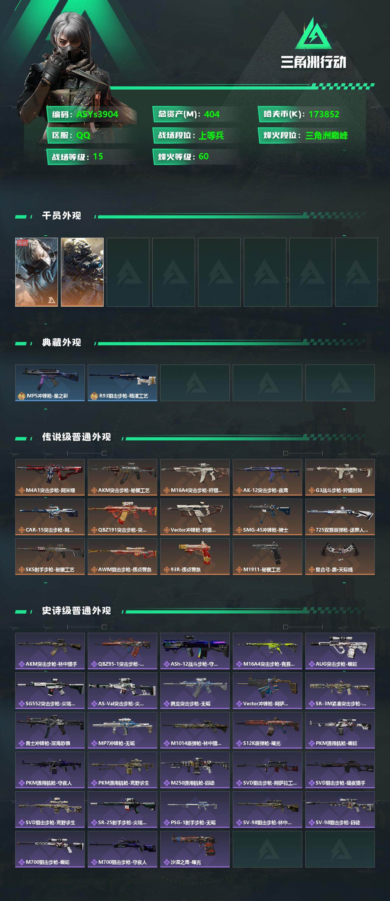 SJZYXS328996三角洲行动账号详情图2 SJZYXS328996三角洲行动账号详情图2
