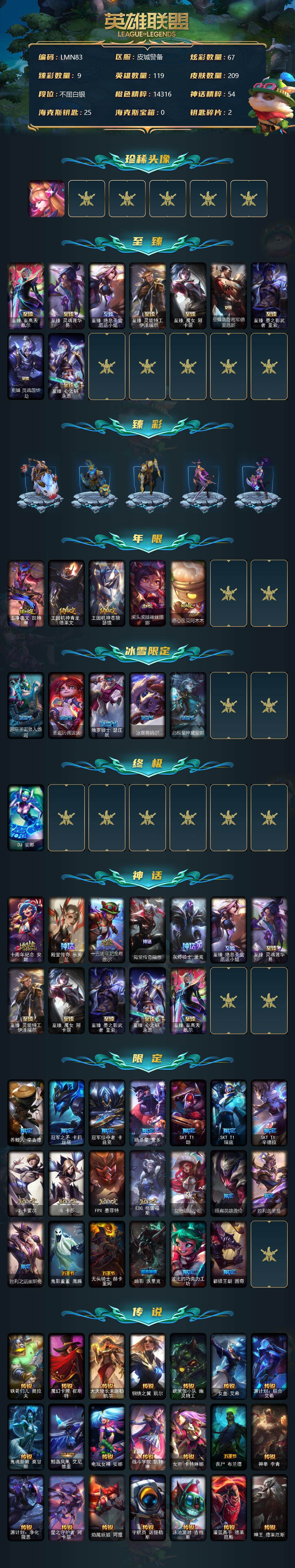 LOLEY311554英雄联盟账号详情图2 LOLEY311554英雄联盟账号详情图2