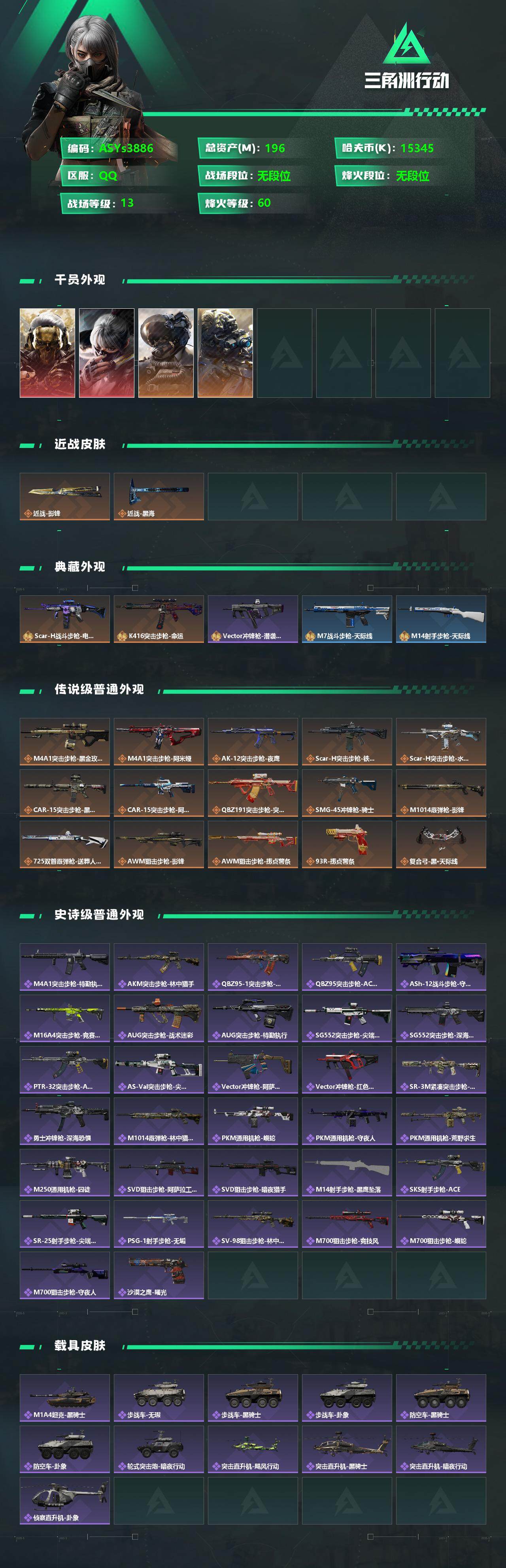 SJZYXS329123三角洲行动账号详情图2 SJZYXS329123三角洲行动账号详情图2