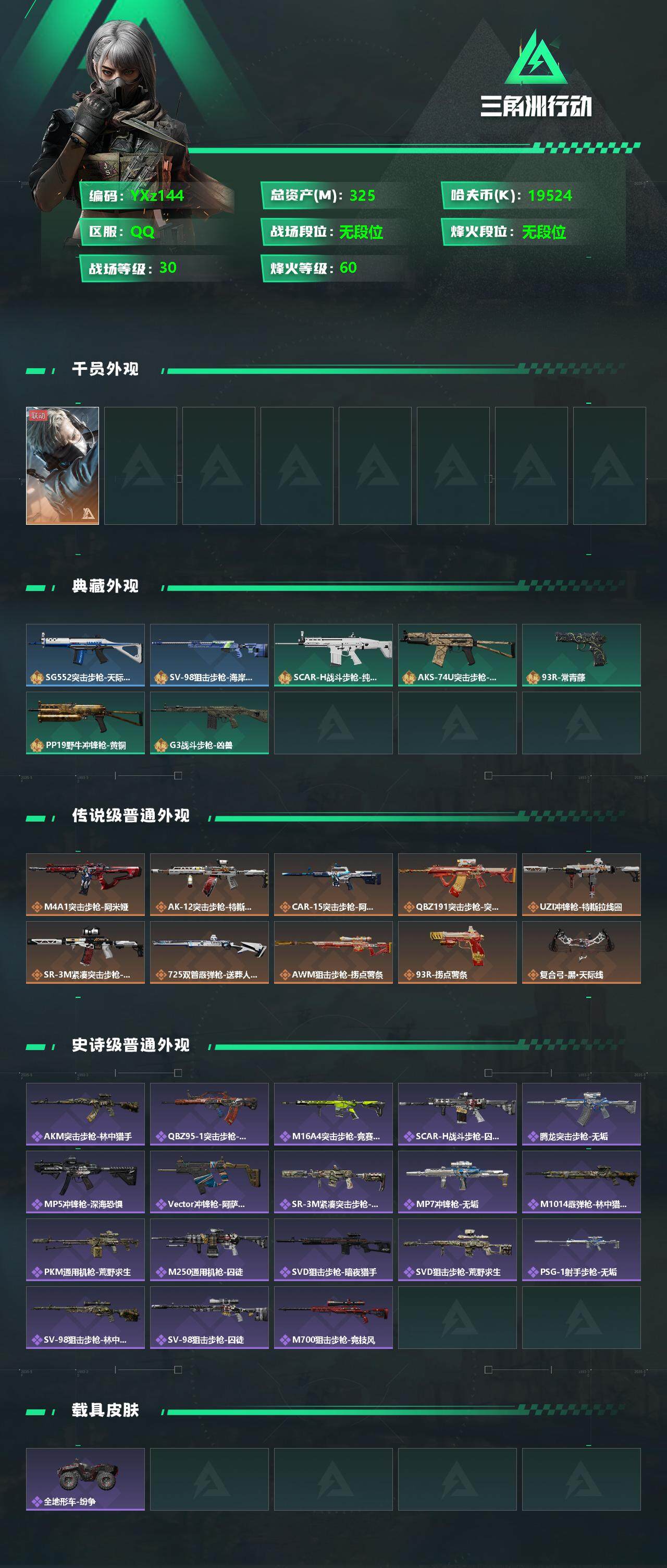 SJZYXS329129三角洲行动账号详情图2 SJZYXS329129三角洲行动账号详情图2